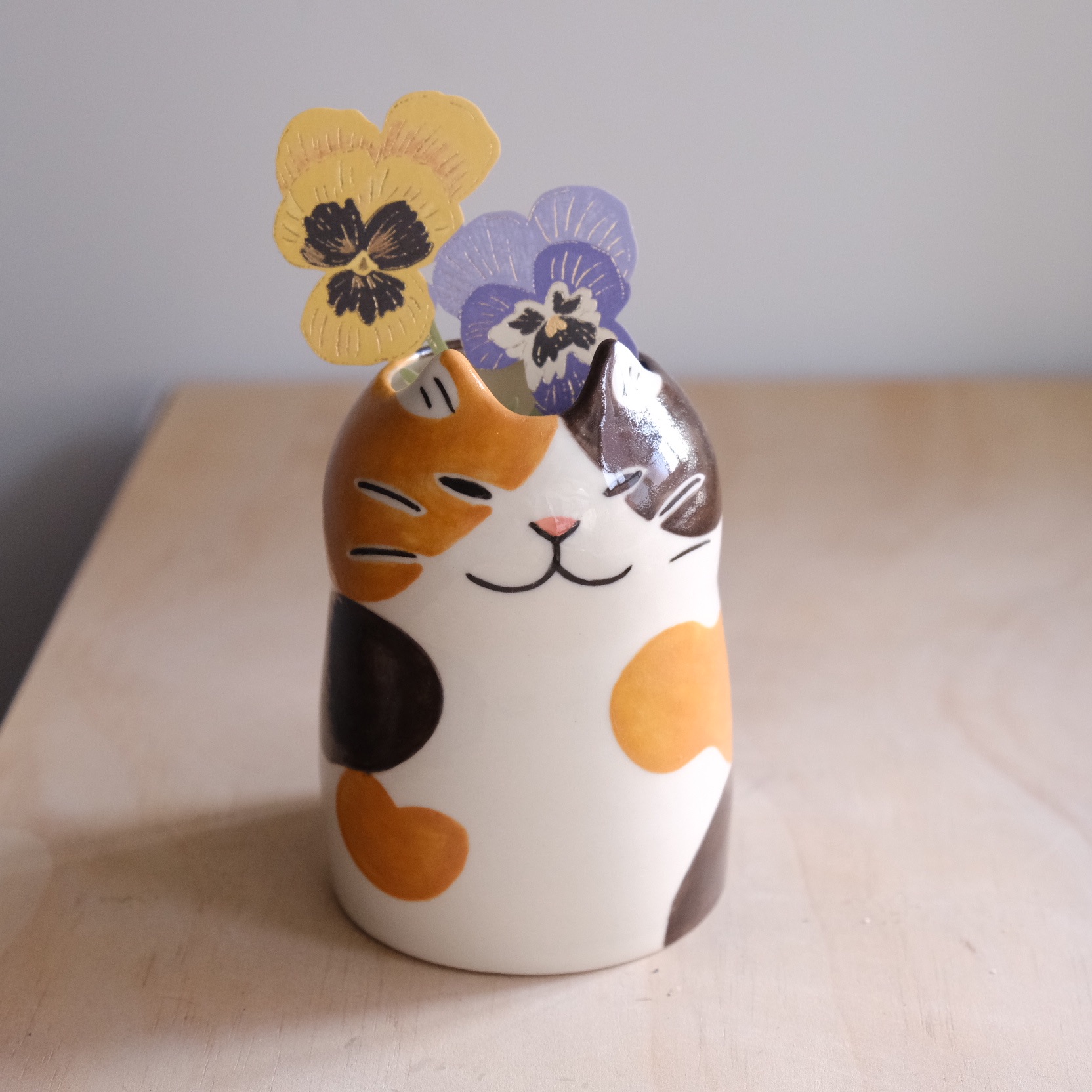 Yycat 三花貓花器1