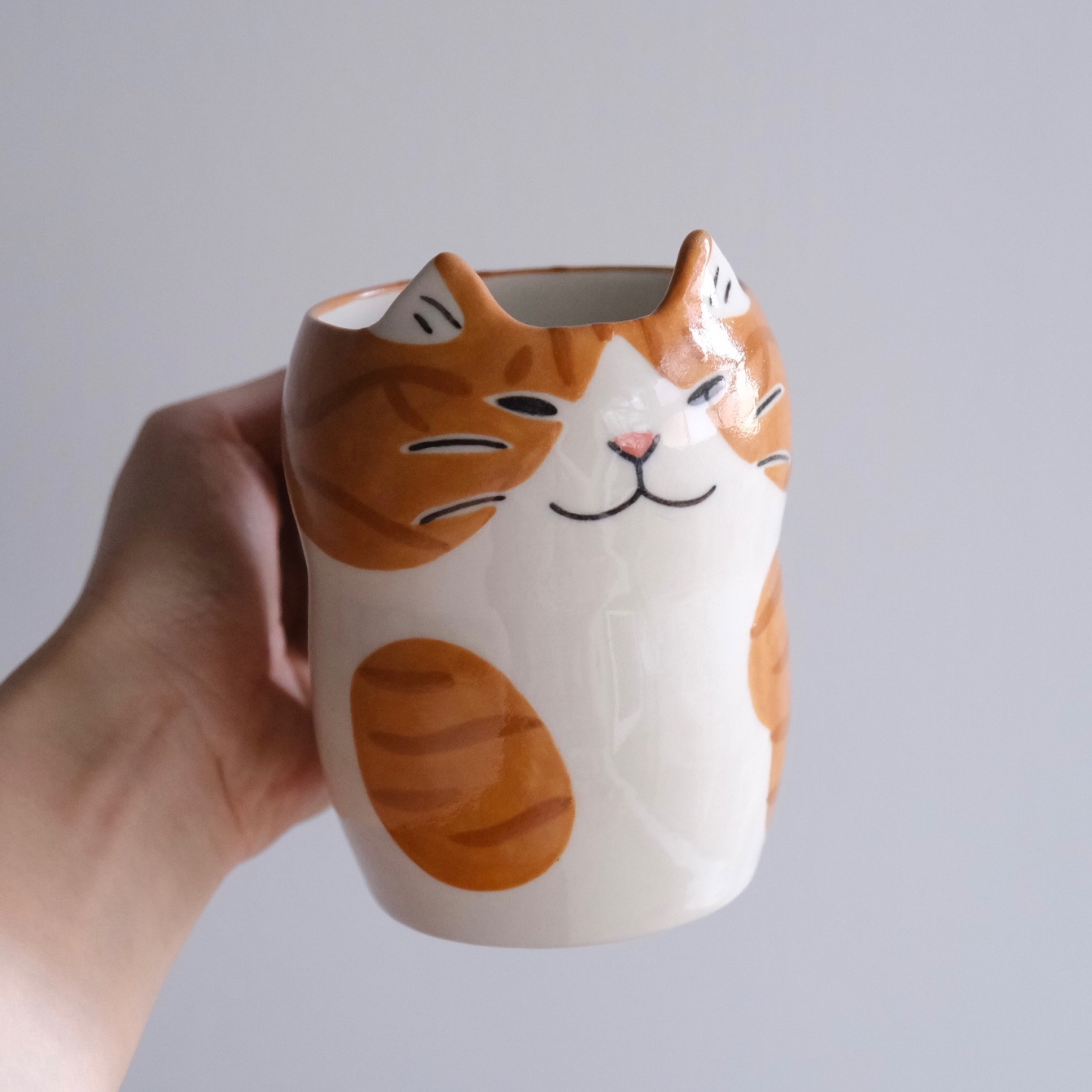 Yycat 整隻橘白貓杯3 （340ml）