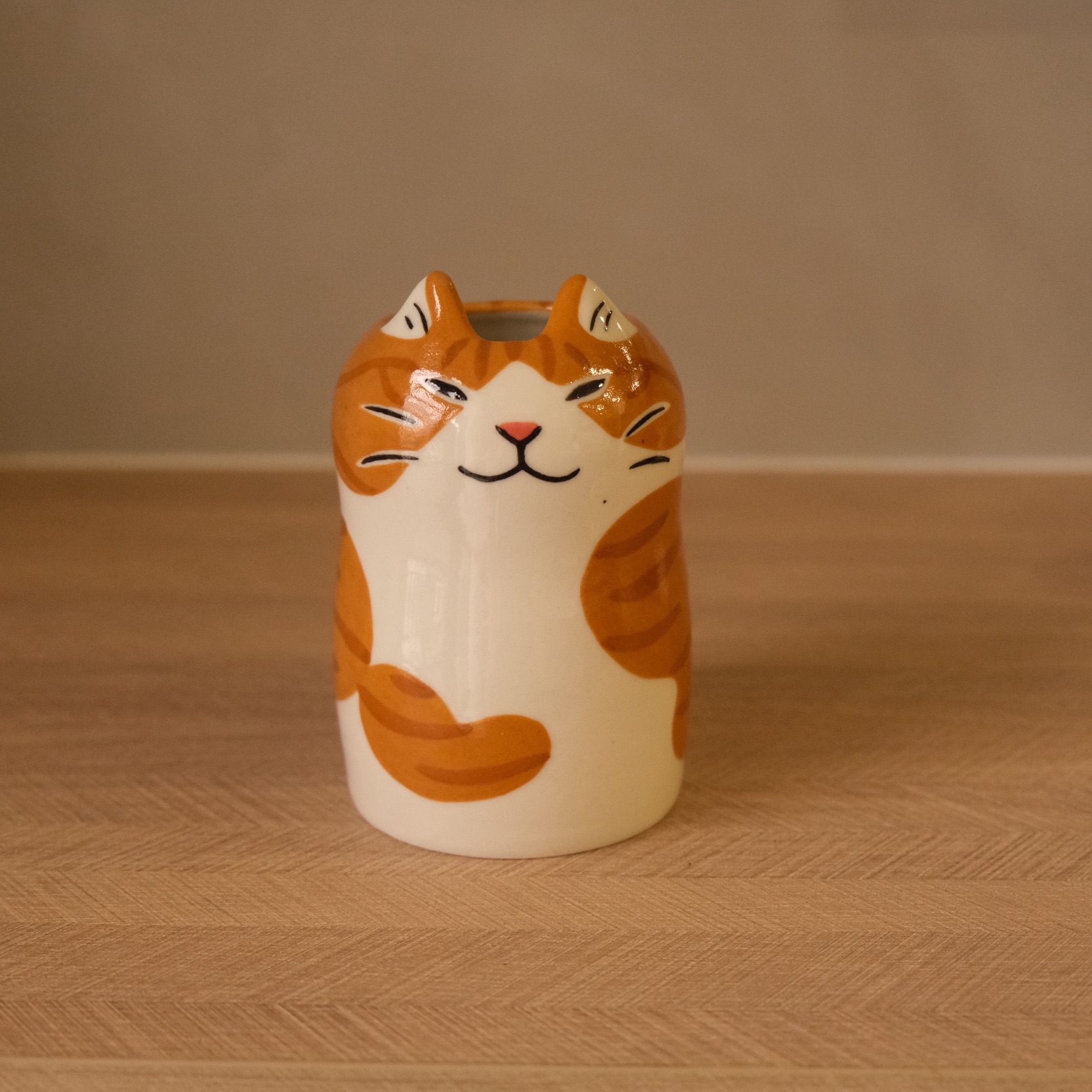 Yycat 橘白貓花器3