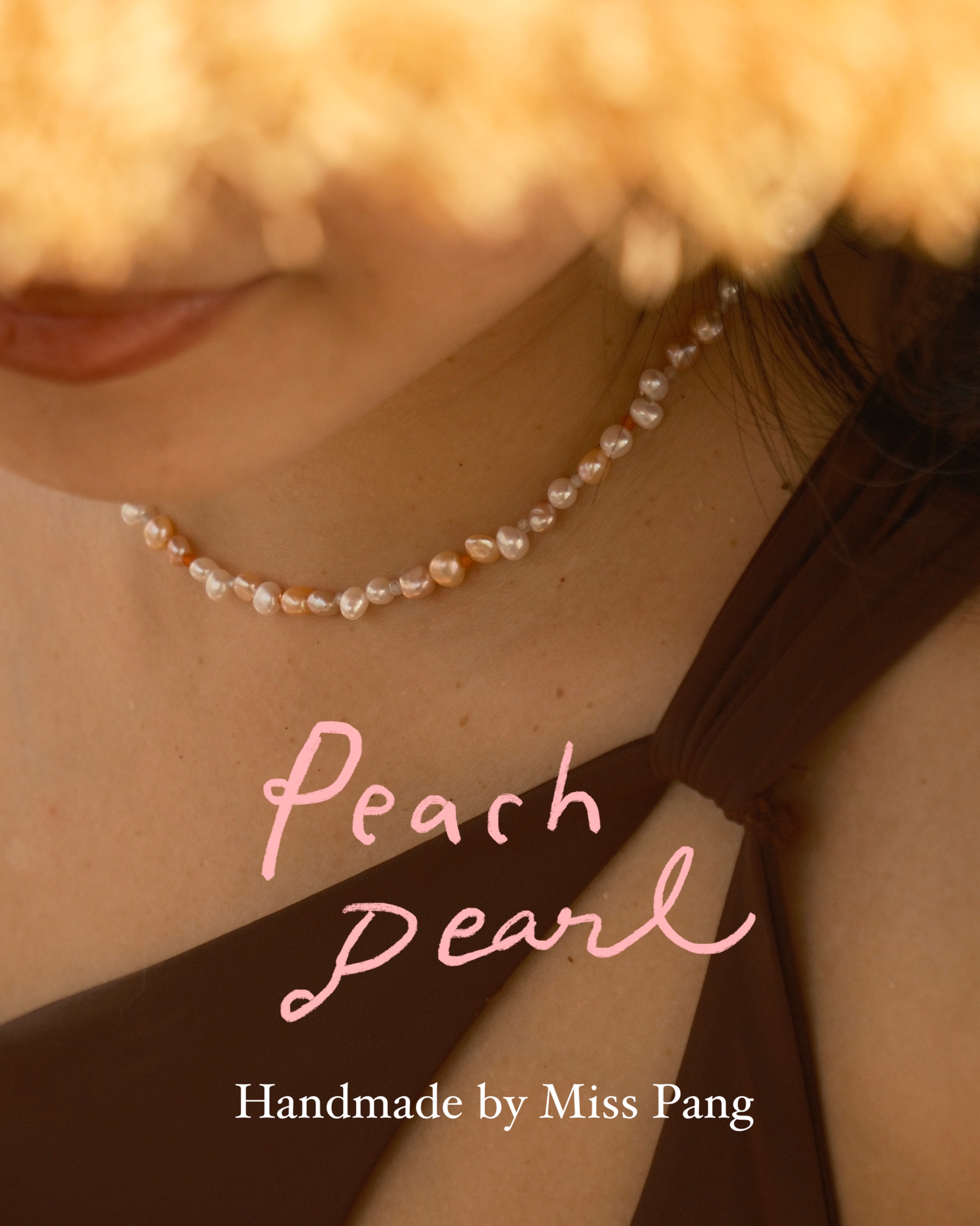 手作項鍊 / Peach Pearl