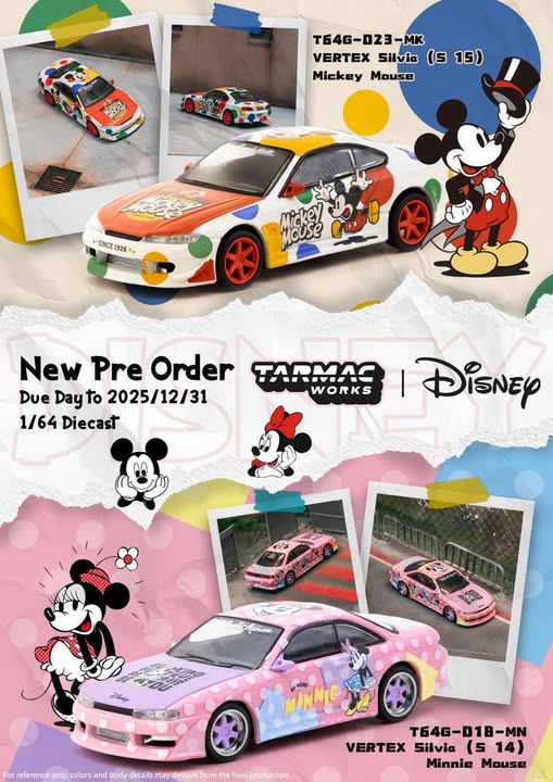 8/9 TARMAC WORKS × DISNEY聯名限定