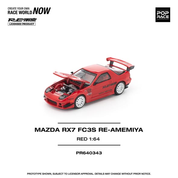 8/10 POP MAZDA RX7 FC3S RE-AMEMIYA RED