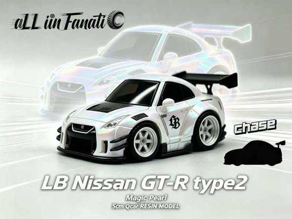 8/17aLL iin fanatic 1:64 Q版 LB寬體 R35 樹脂模型