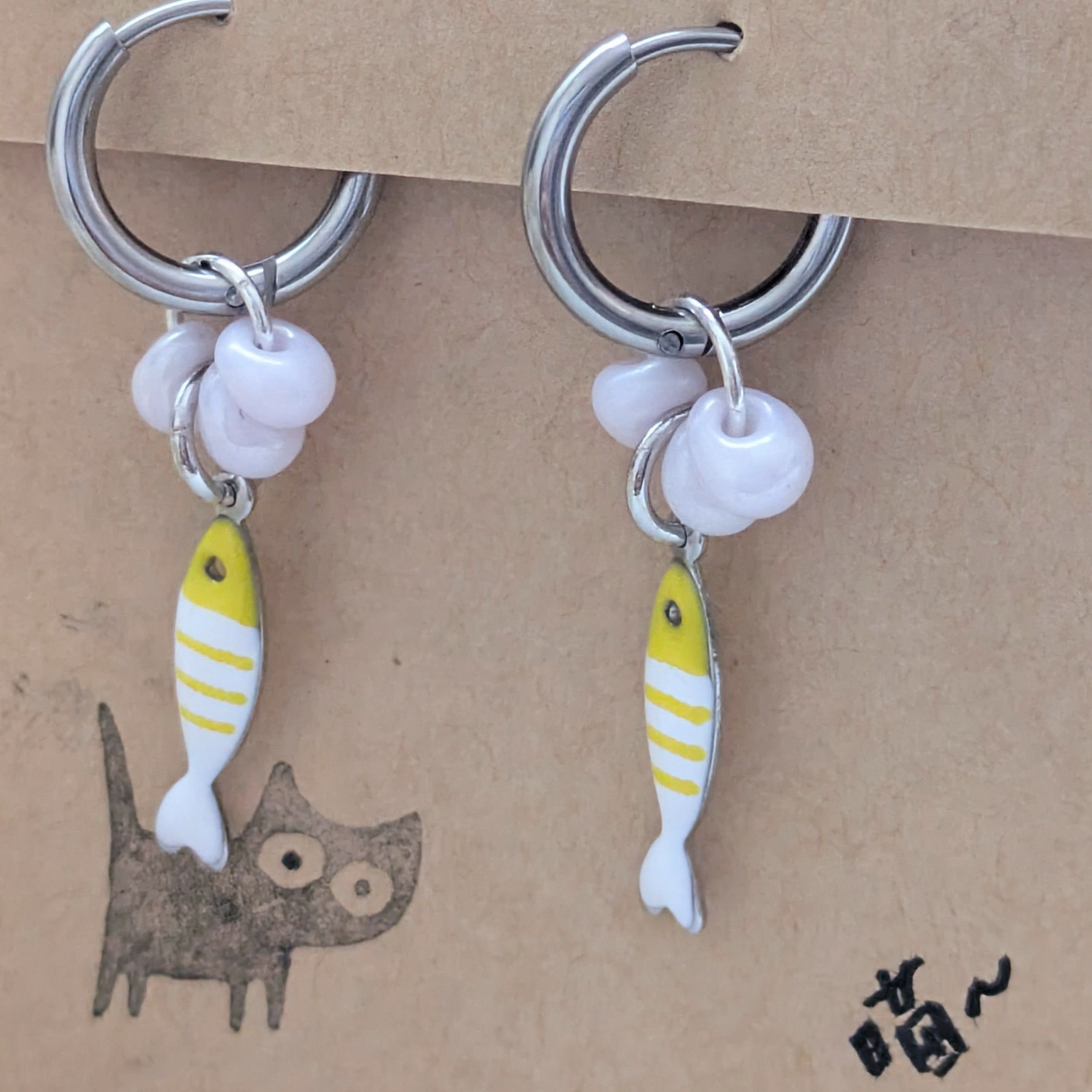 泡泡小魚兒耳環