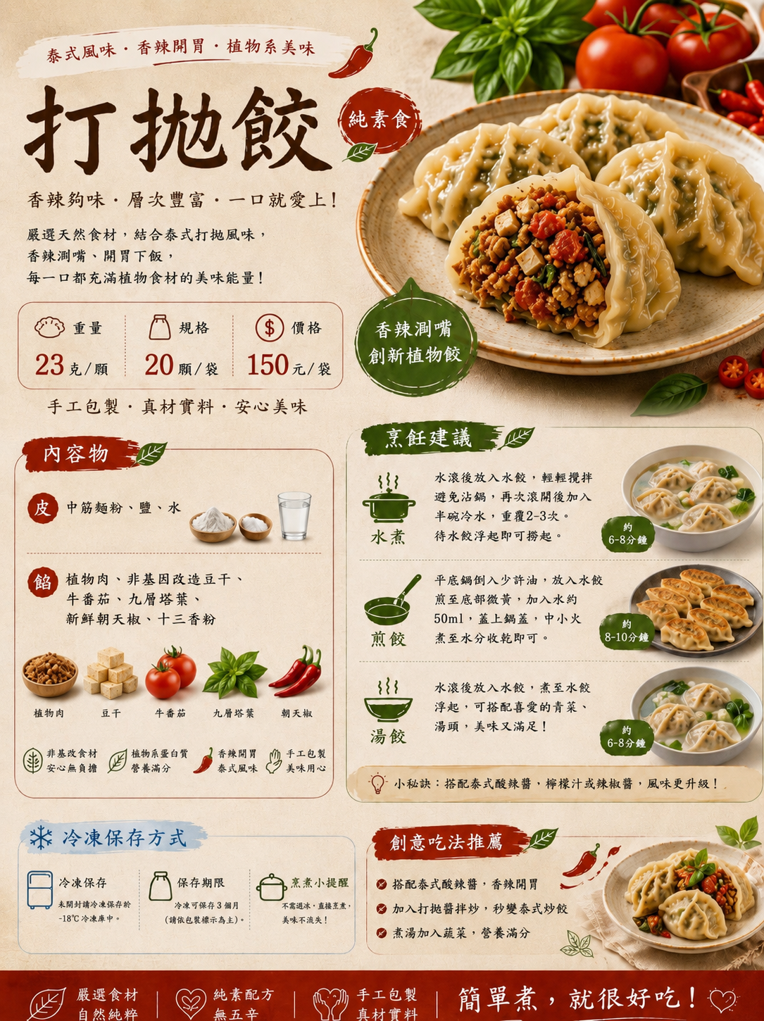 打拋餃