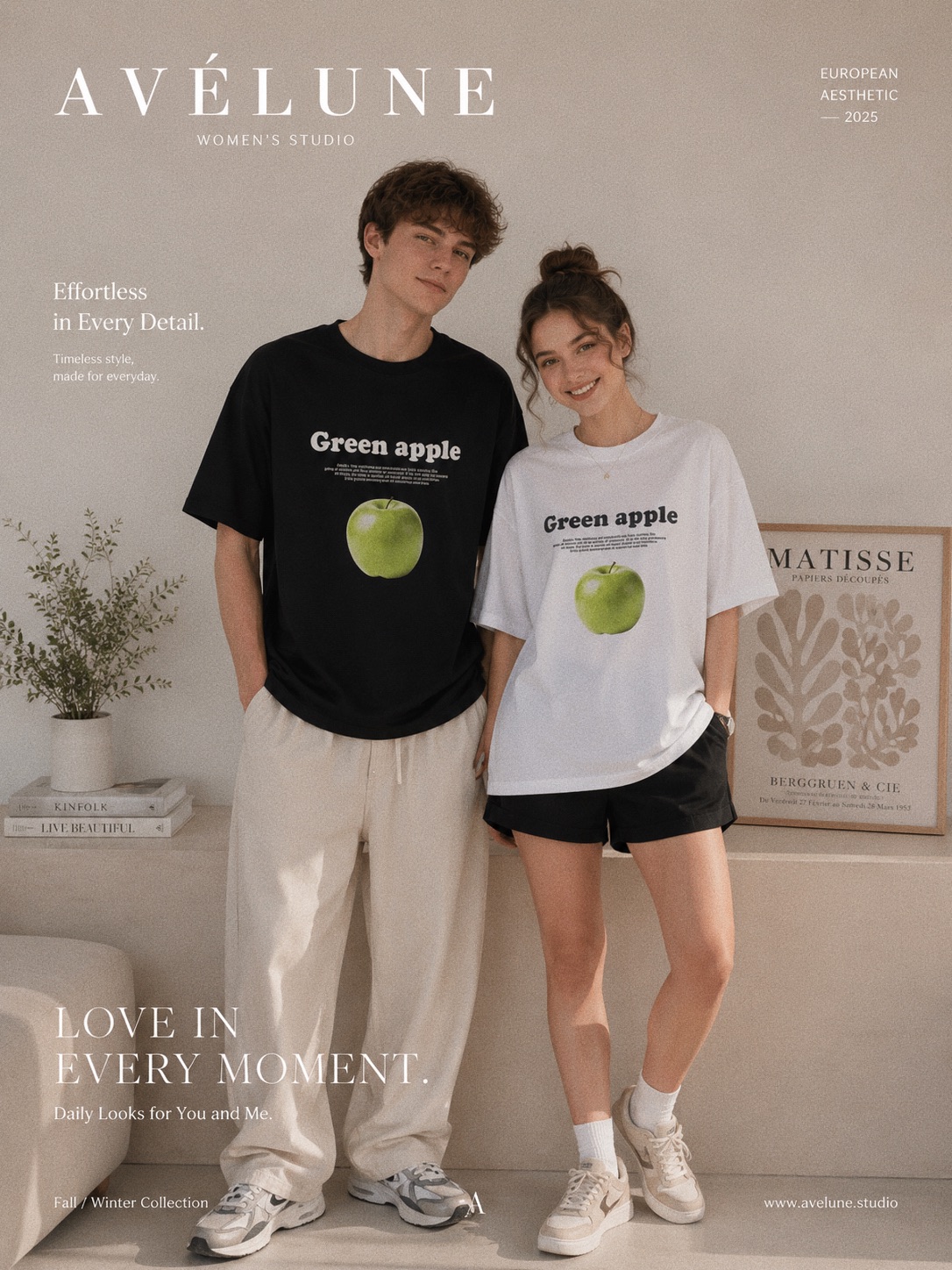 Green Apple Tee｜夏日清新印花 T 恤