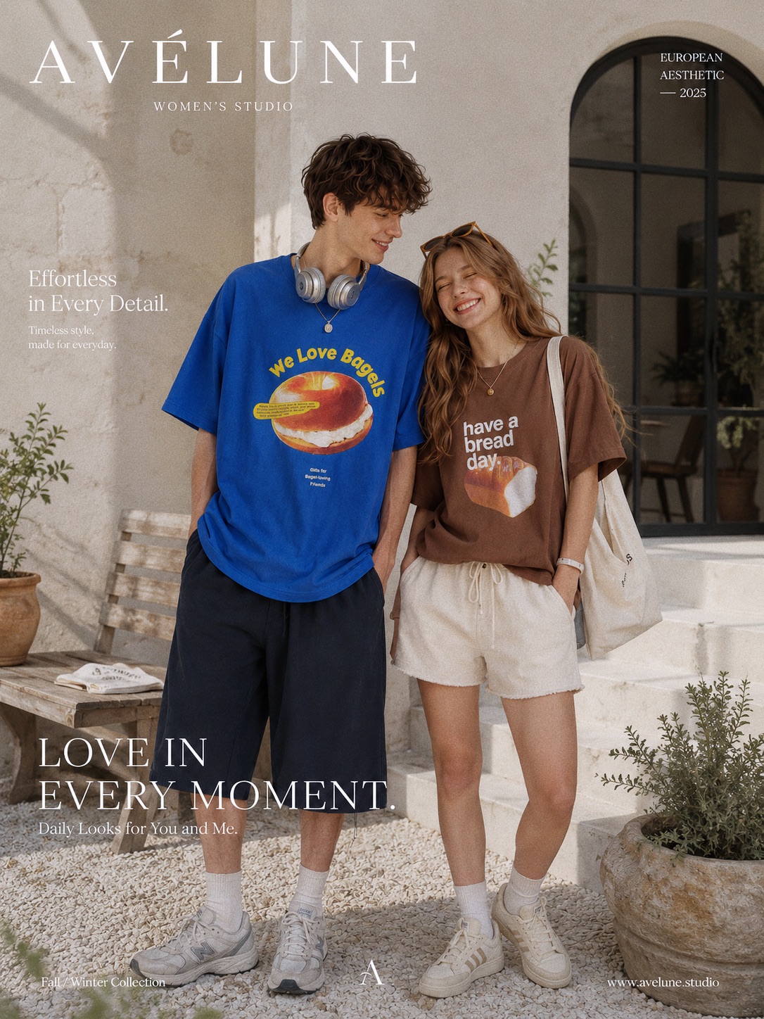 We Love Bagels Tee｜復古貝果印花 T 恤