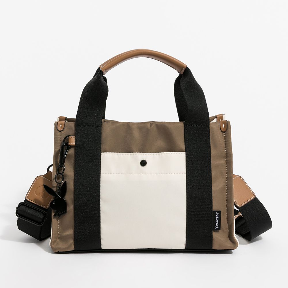 PLAYBOY 手提包 附長背帶 Urban Glow系列 卡其色 561-0601-26-6