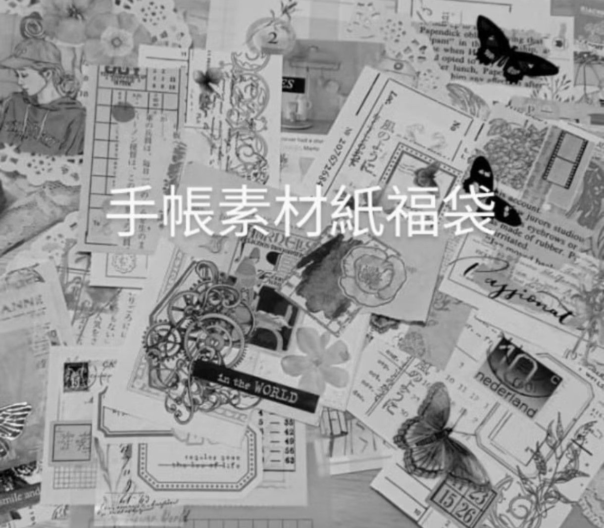 隨機出貨的手帳素材