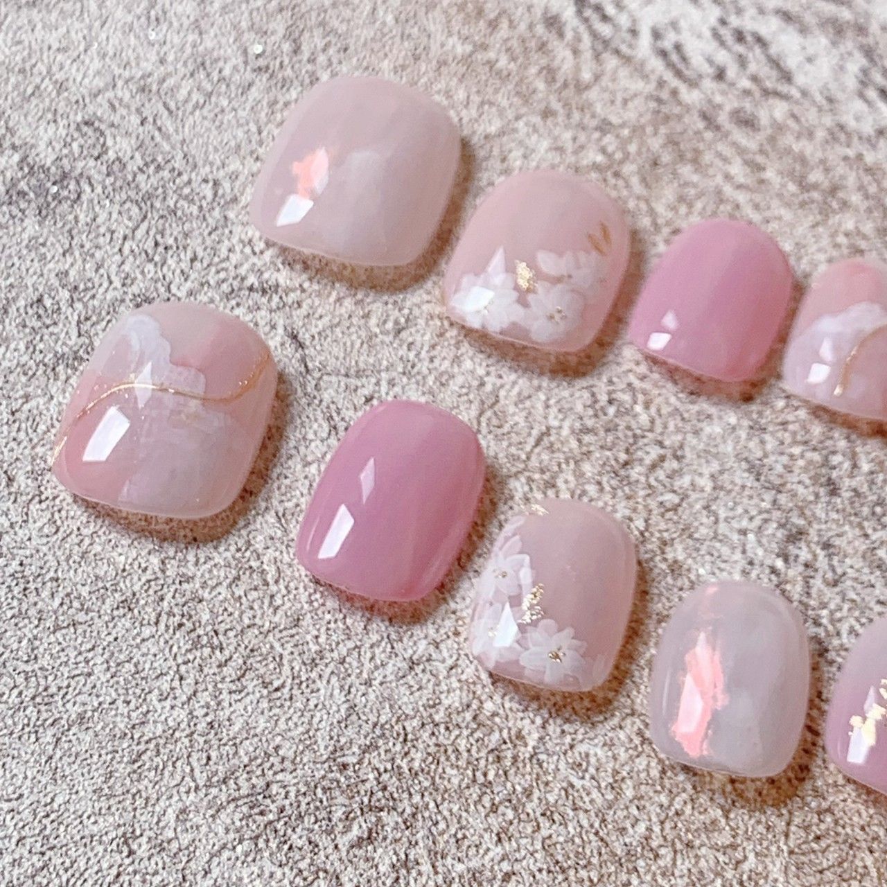 Light you up 輕柔感花卉穿戴訂製美甲貼片 NA72