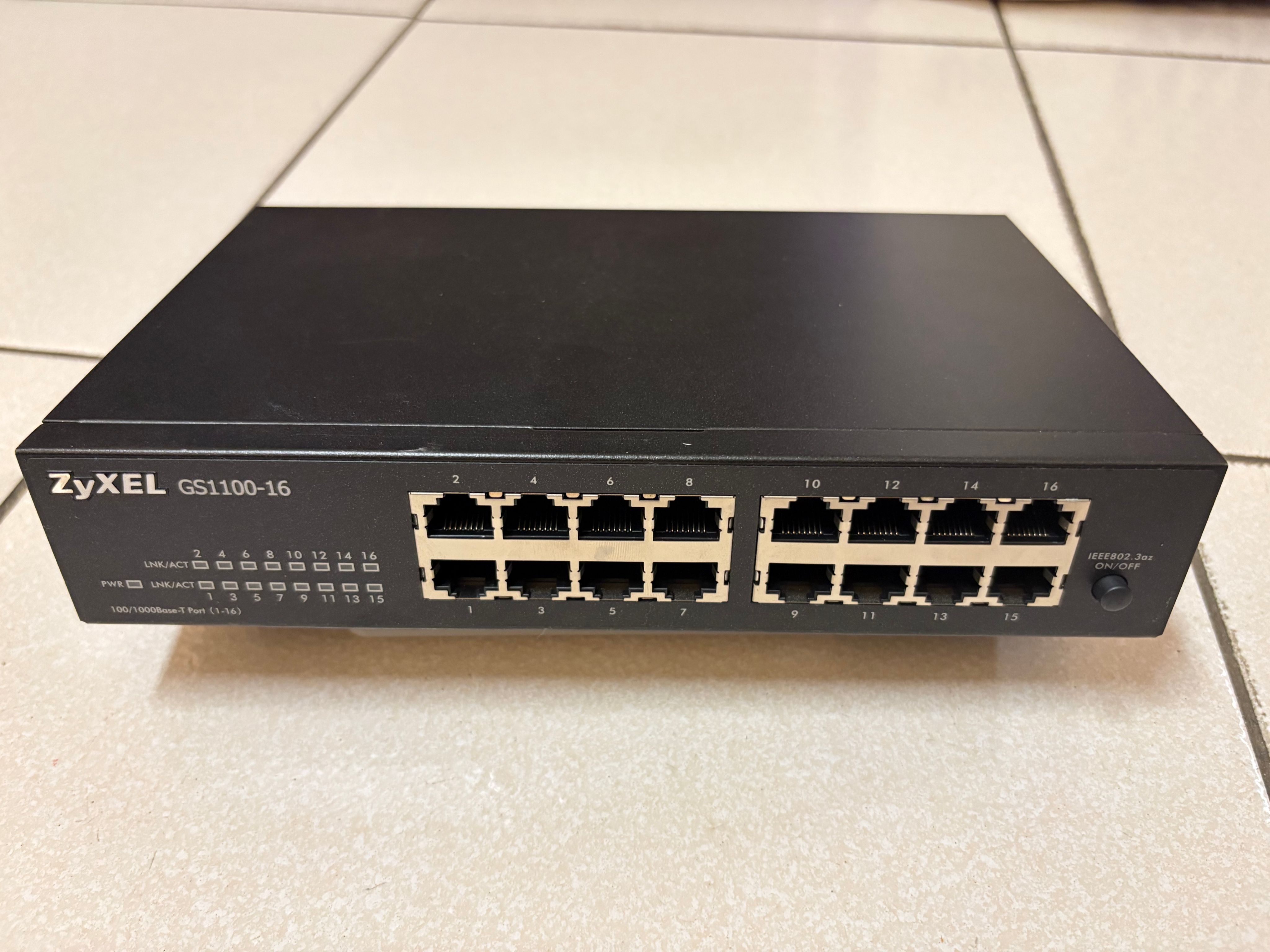 ＜Zyxel＞GS1100-16 Gigabit 16埠交換器 金屬殼 無網管型