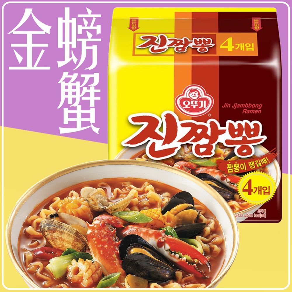 韓國 不倒翁 金螃蟹 海鮮炒碼麵 4入裝