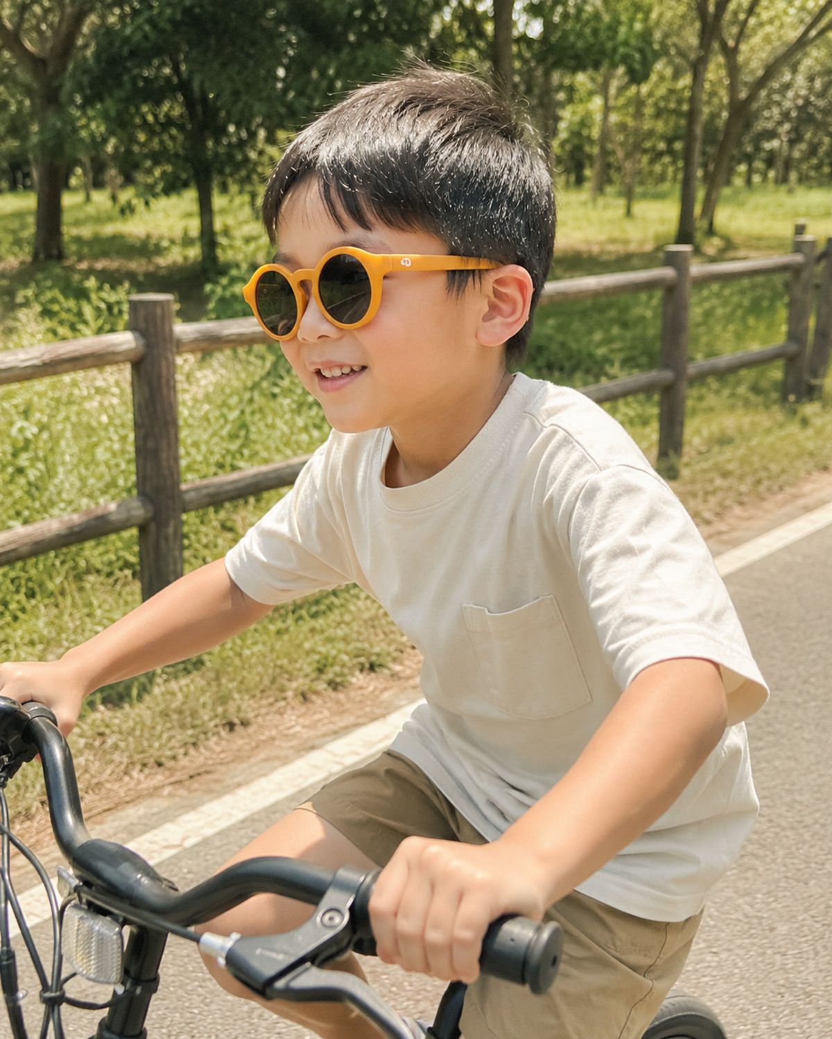 彈性軟料 圓圓框 PC耐衝擊鏡片 小孩尺寸