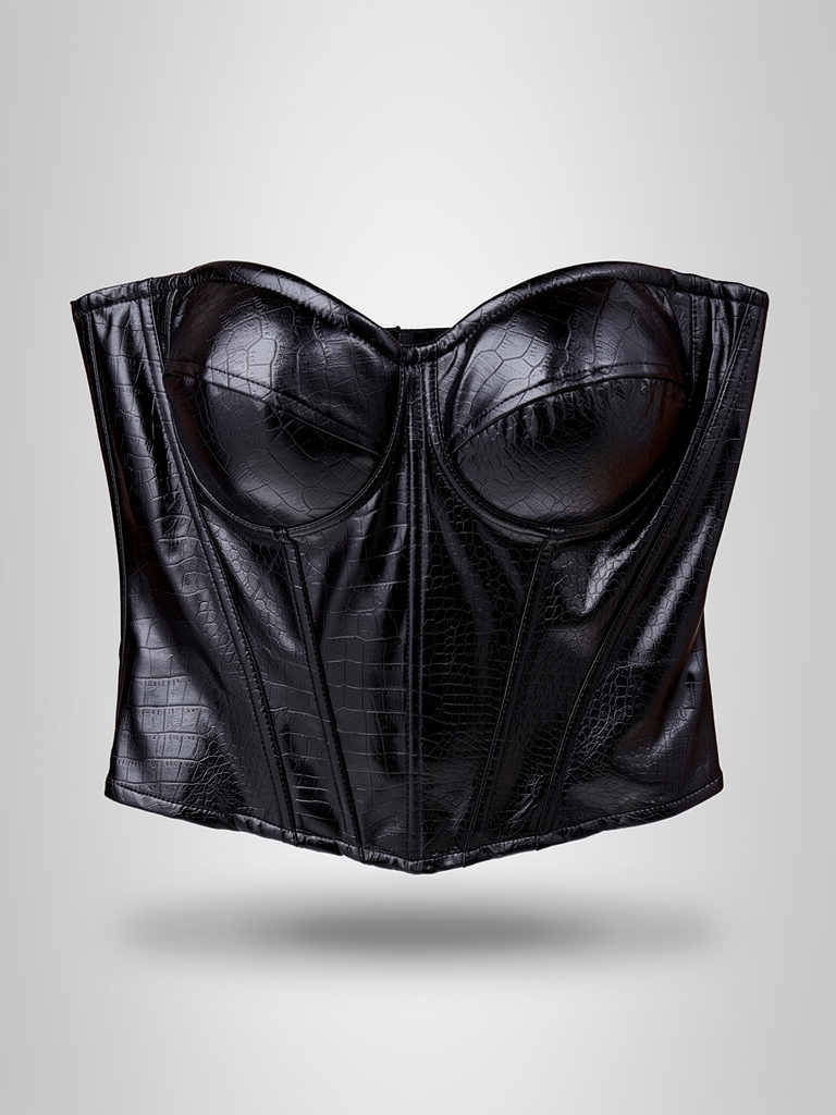 DROP02 Croc Crush Corset Top