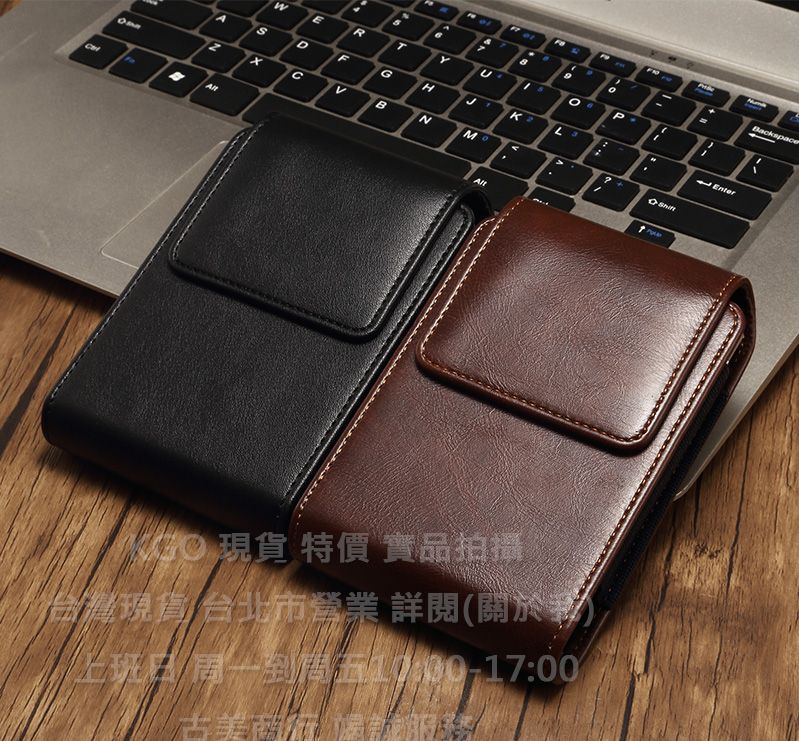 KGO現貨小羊皮磁扣腰包Samsung三星 Z Fold 8 SM-F971摺疊折疊機專用 可穿過皮帶嵌入皮帶 黑色 棕