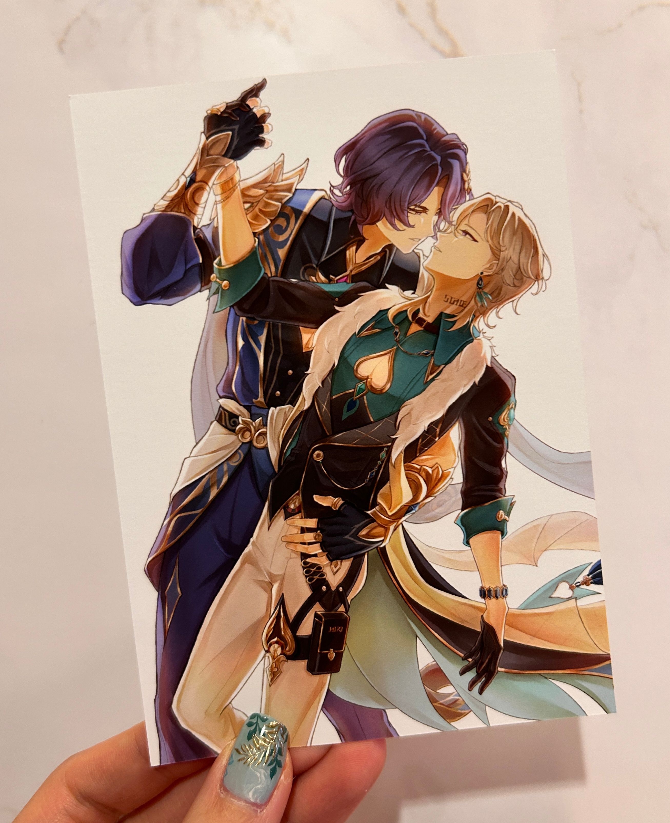 holding hands 理砂雙面明信片