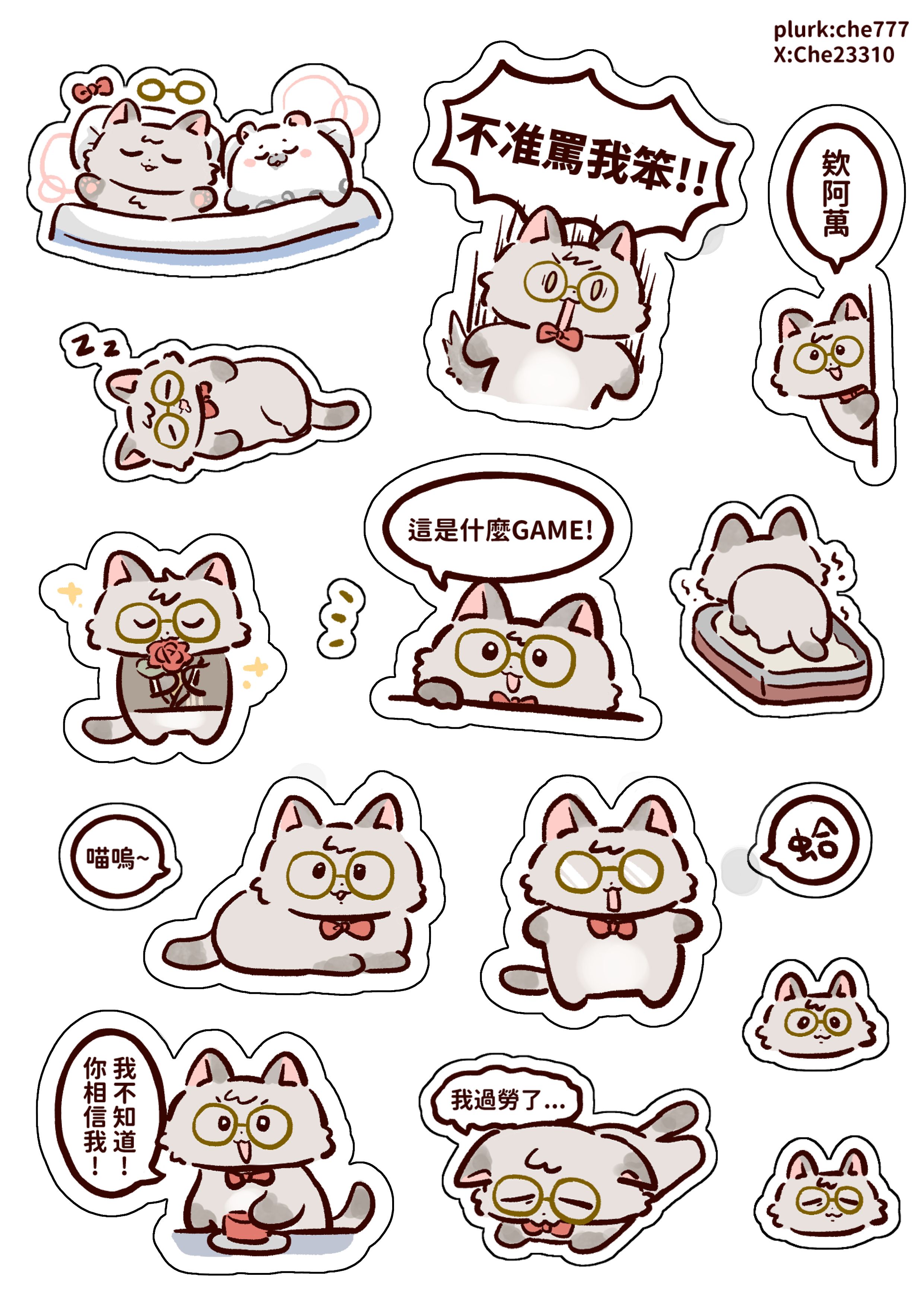 貓貓透明貼