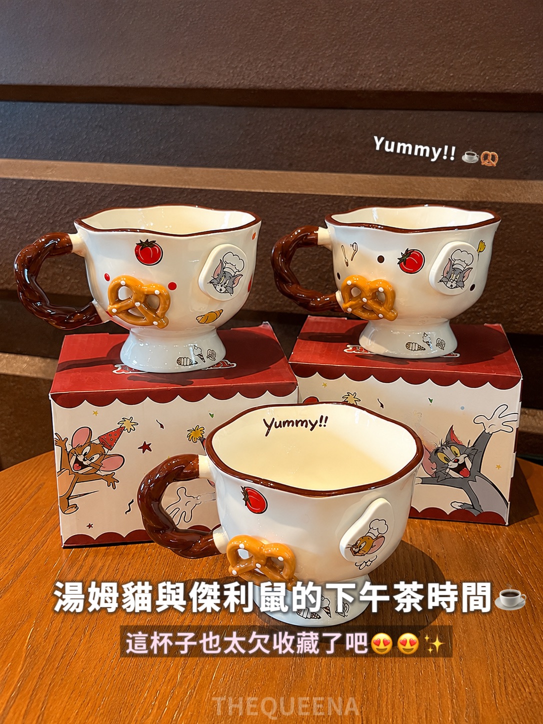 正版授權 湯姆貓與傑利鼠馬克杯 咖啡杯 附湯匙 360ml