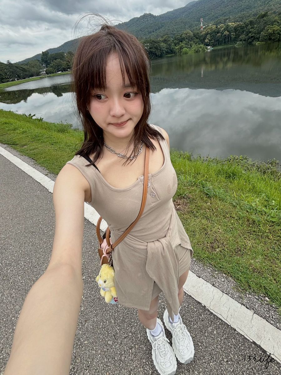 C.|預購|彈性腰綁帶假兩件胸墊包臀短洋裝（2色）