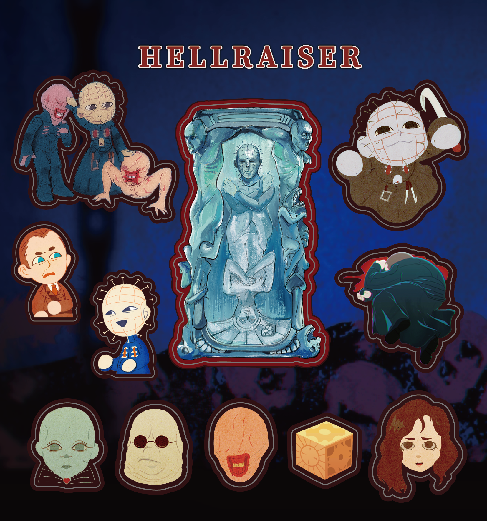 【Hellraiser】電影角色貼紙