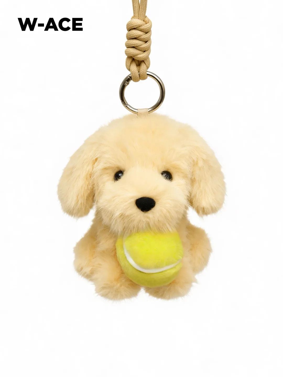 W-ACE 撿球小狗 黃金獵犬網球吊飾 12cm 金毛犬 毛絨公仔玩偶 包包掛件 球袋吊飾 鑰匙圈 網球周邊 球友禮物