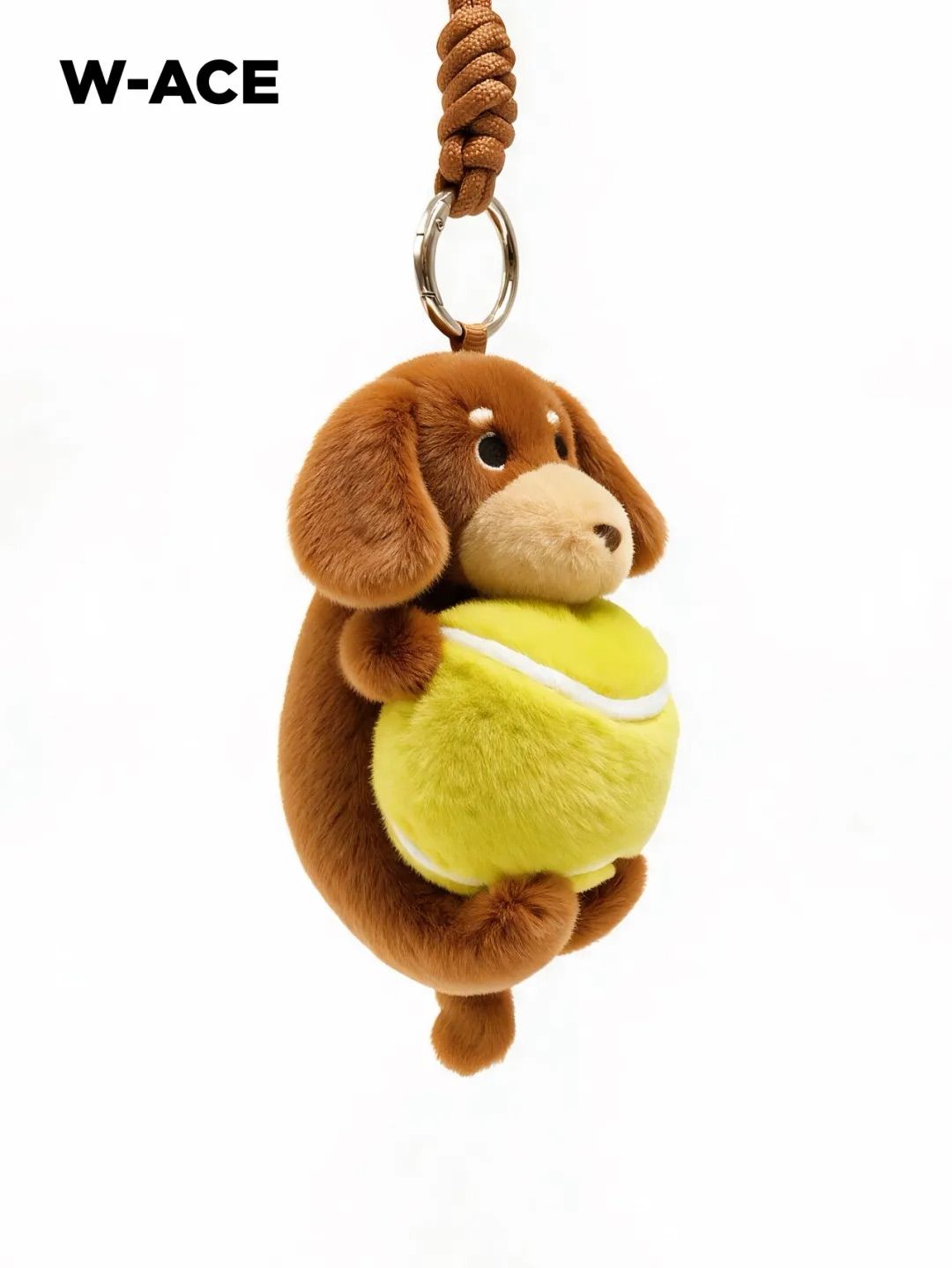 W-ACE 撿球小狗 臘腸犬 網球吊飾 12cm 臘腸狗 毛絨公仔玩偶 包包掛件 球袋吊飾 鑰匙圈 網球周邊 球友禮物