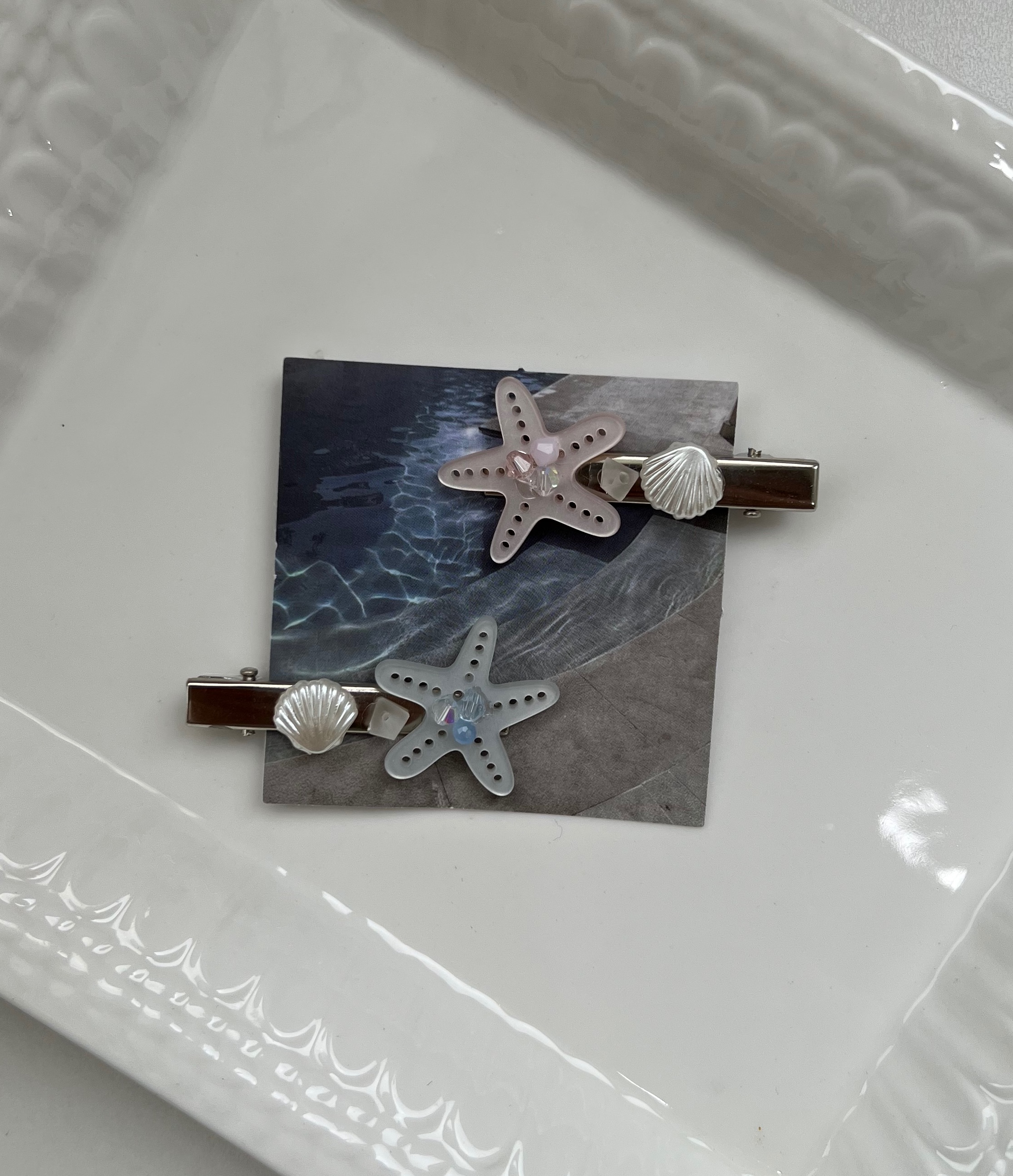 海洋系列鈕扣髮夾