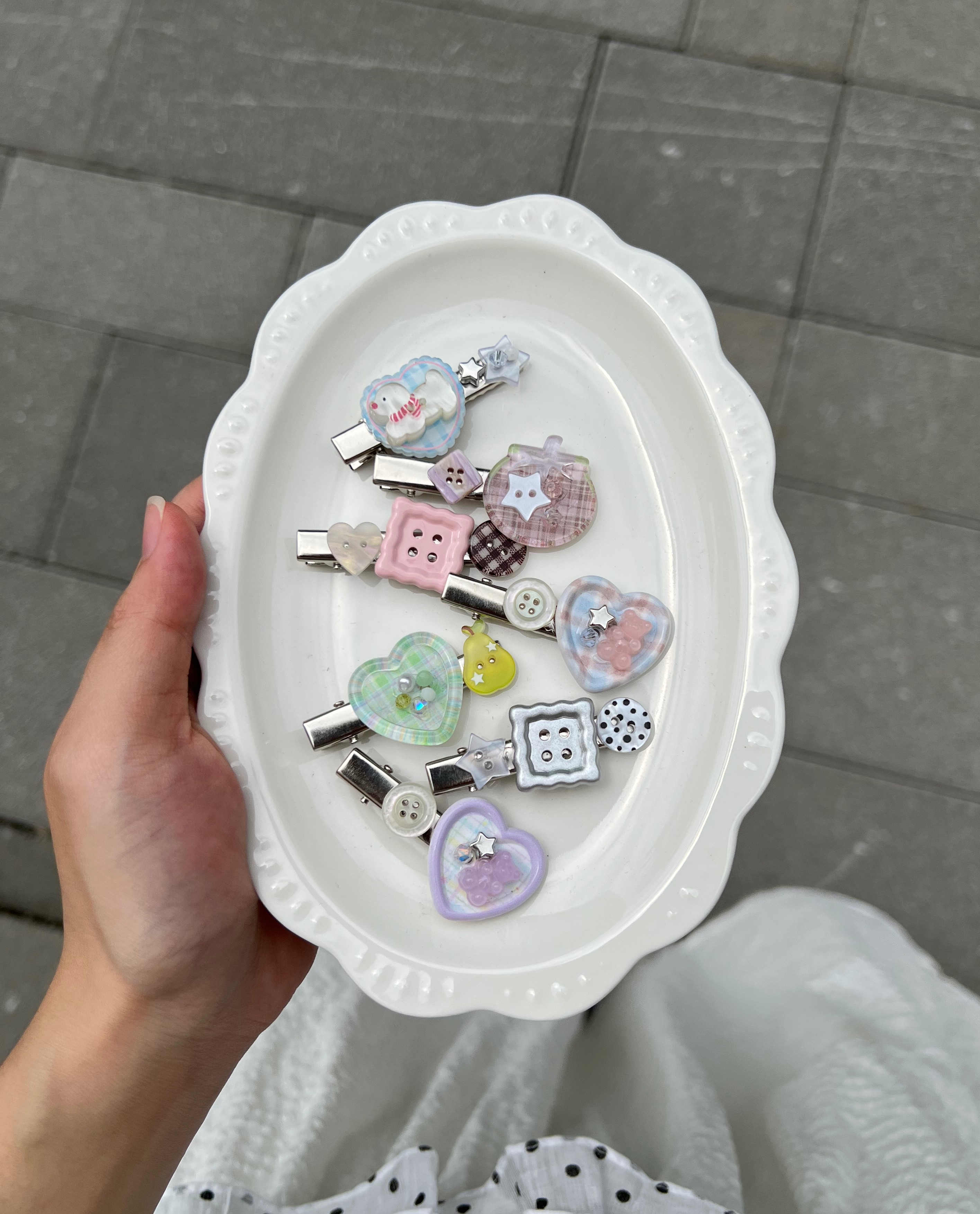 水果系列_鈕扣髮夾