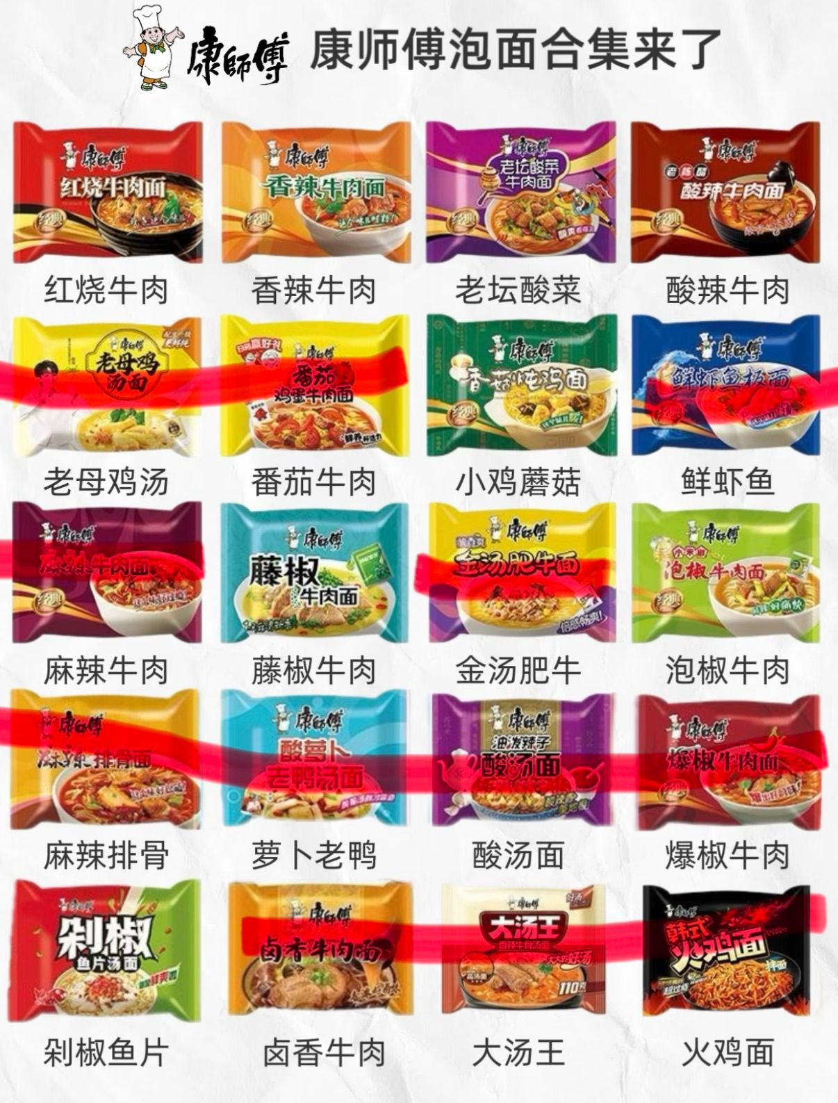 康師父 白象 湯達人 各式品牌 袋裝泡麵區