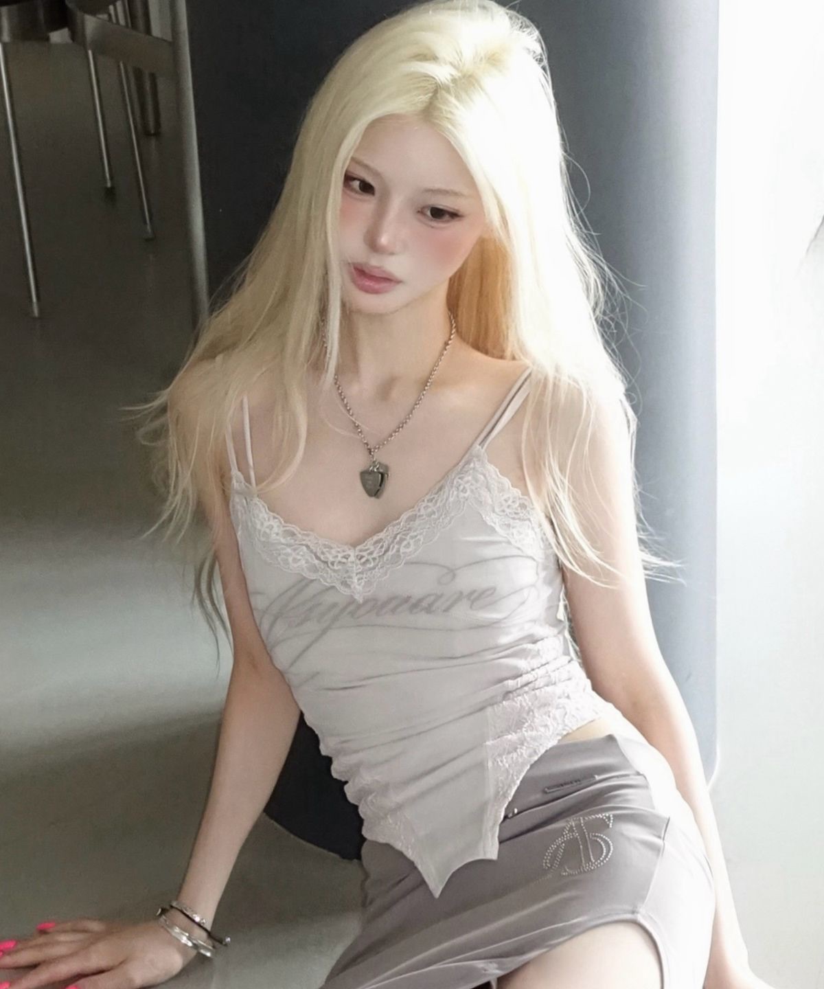 란제리 레이스 슬리브리스 蕾絲背心