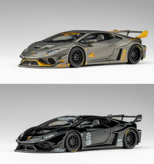 9/3 KING MODEL 1/64 LB Huracan 黑色＋灰金  第一賣場
