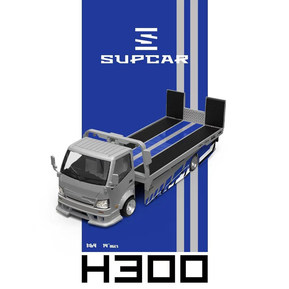 9/9 H300 平板運輸拖車 銀藍拉花塗裝