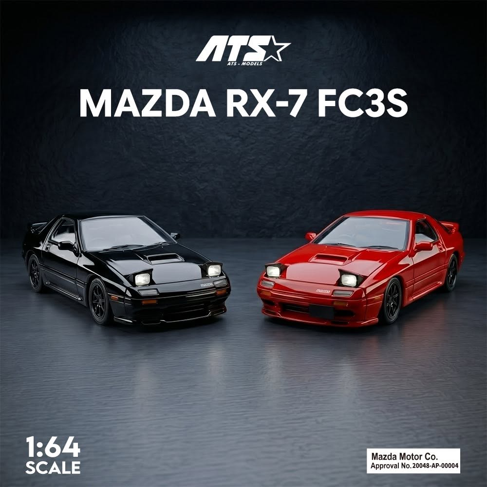 9/9 ATS 1:64RX-7 FC3S 黑紅