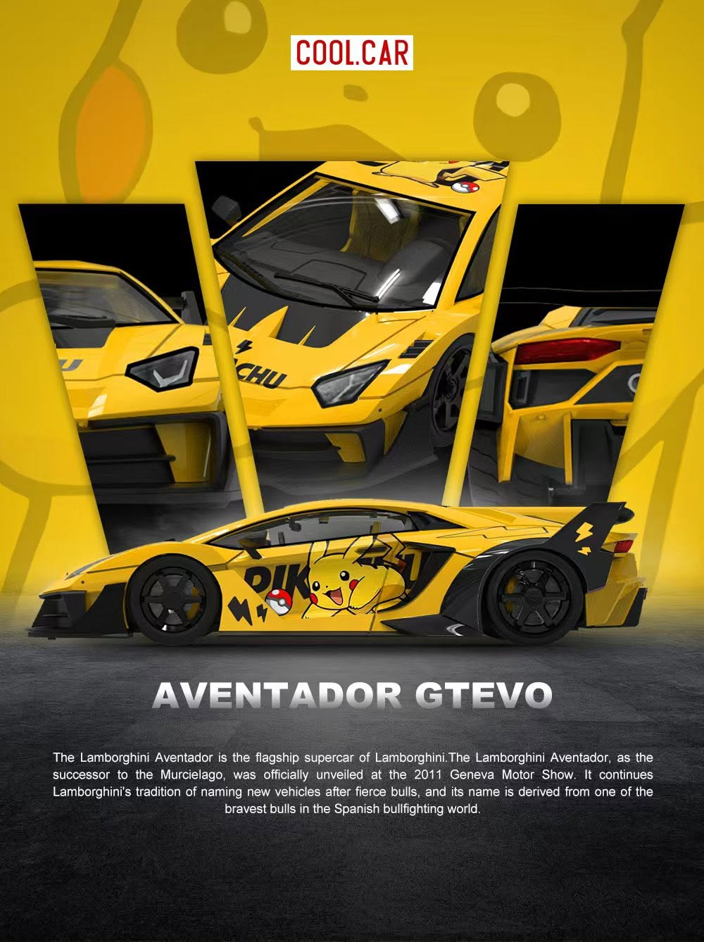 9/9 CC 1:64 Lamborghini GTEVO 皮卡丘塗裝 