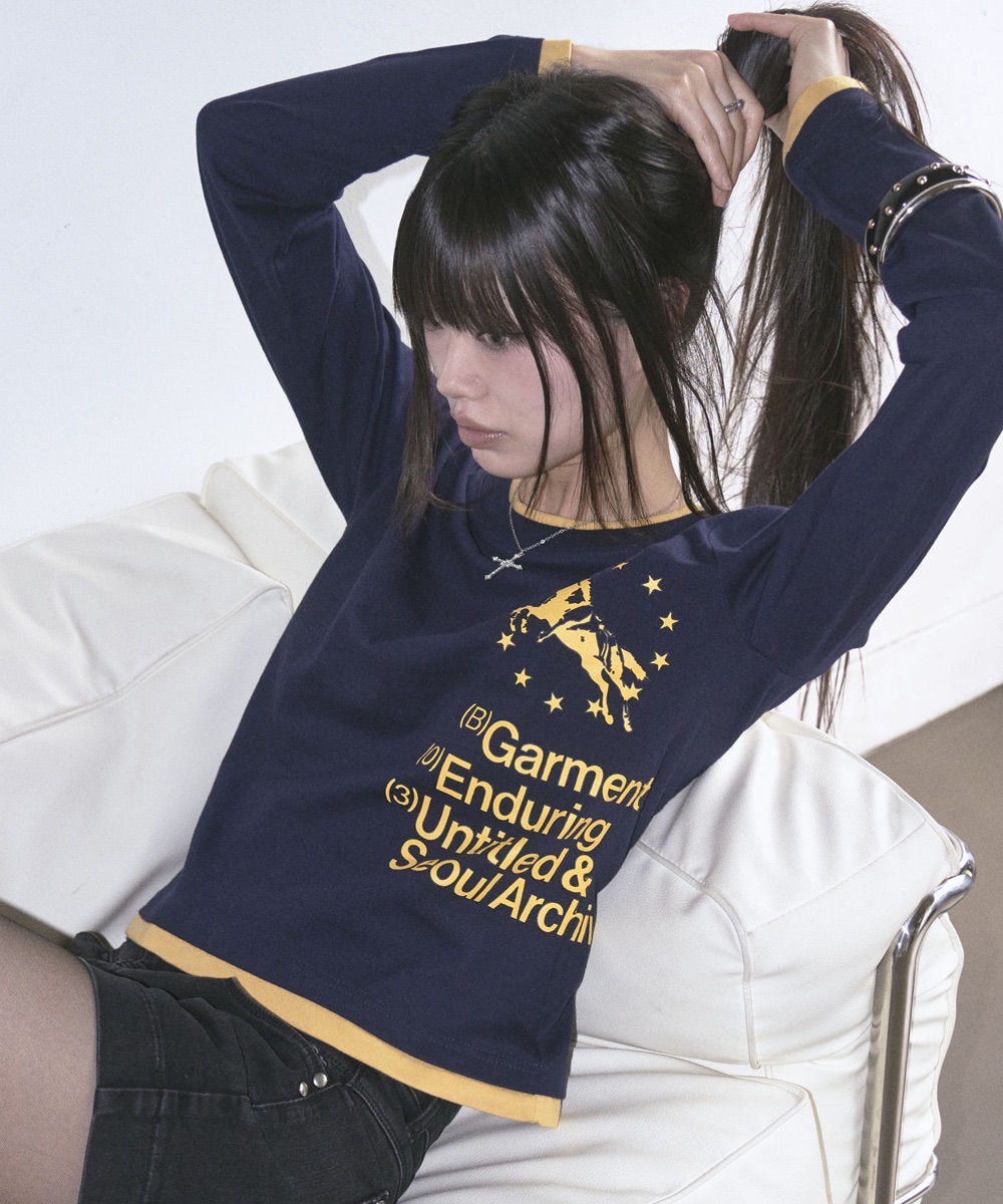 UNICORN TYPHO LAYERED LONG SLEEVE 유니콘 타이포 레이어드 롱슬리브