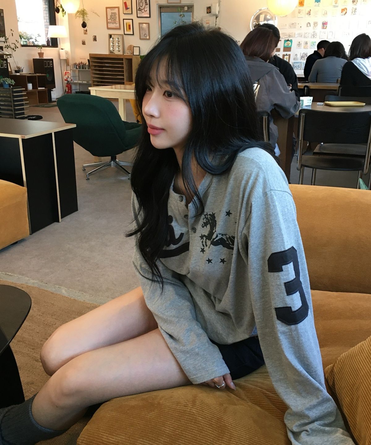 UNICORN HENRY NECK SLUB LONG SLEEVE 유니콘 헨리넥 슬럽 롱 슬리브