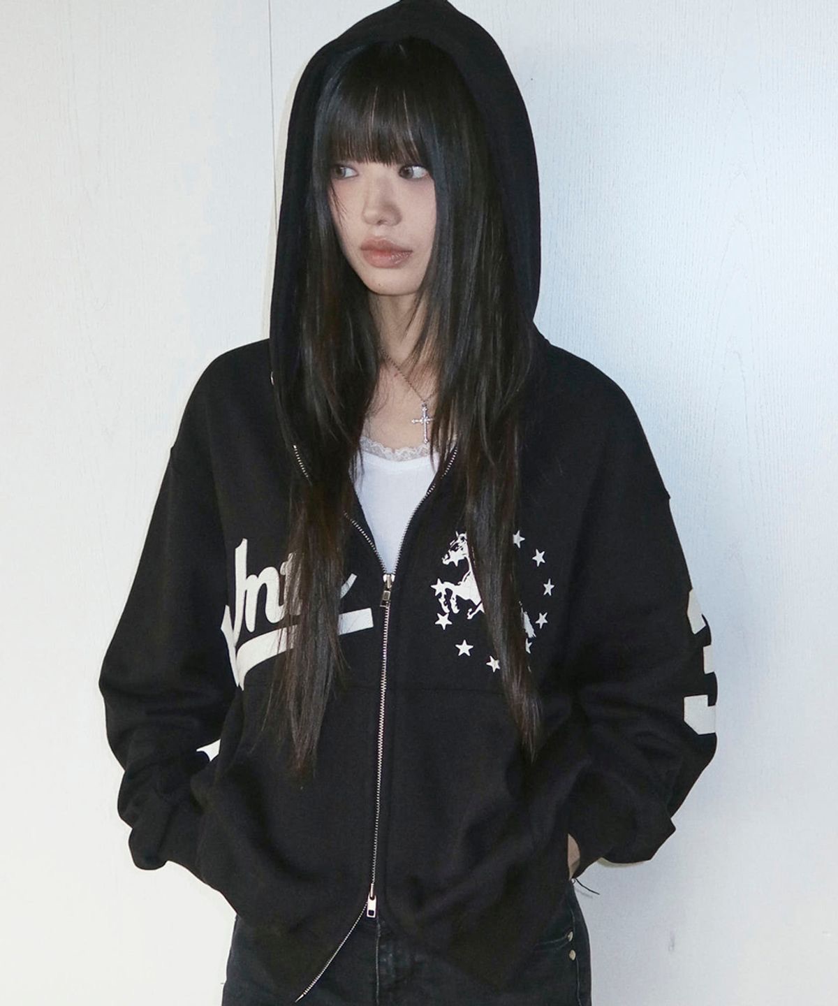 愛豆同款 UNTITLED SEOUL unicorn varsity emblem 連帽外套