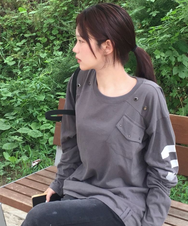 UNTITLED RIVET POCKET LONG SLEEVE 언타이틀 리벳 포켓 롱슬리브