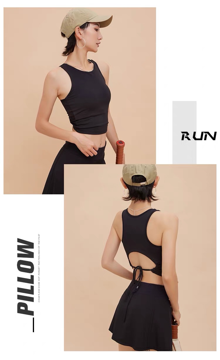 黑色挖背綁帶 Bra Top 🖤