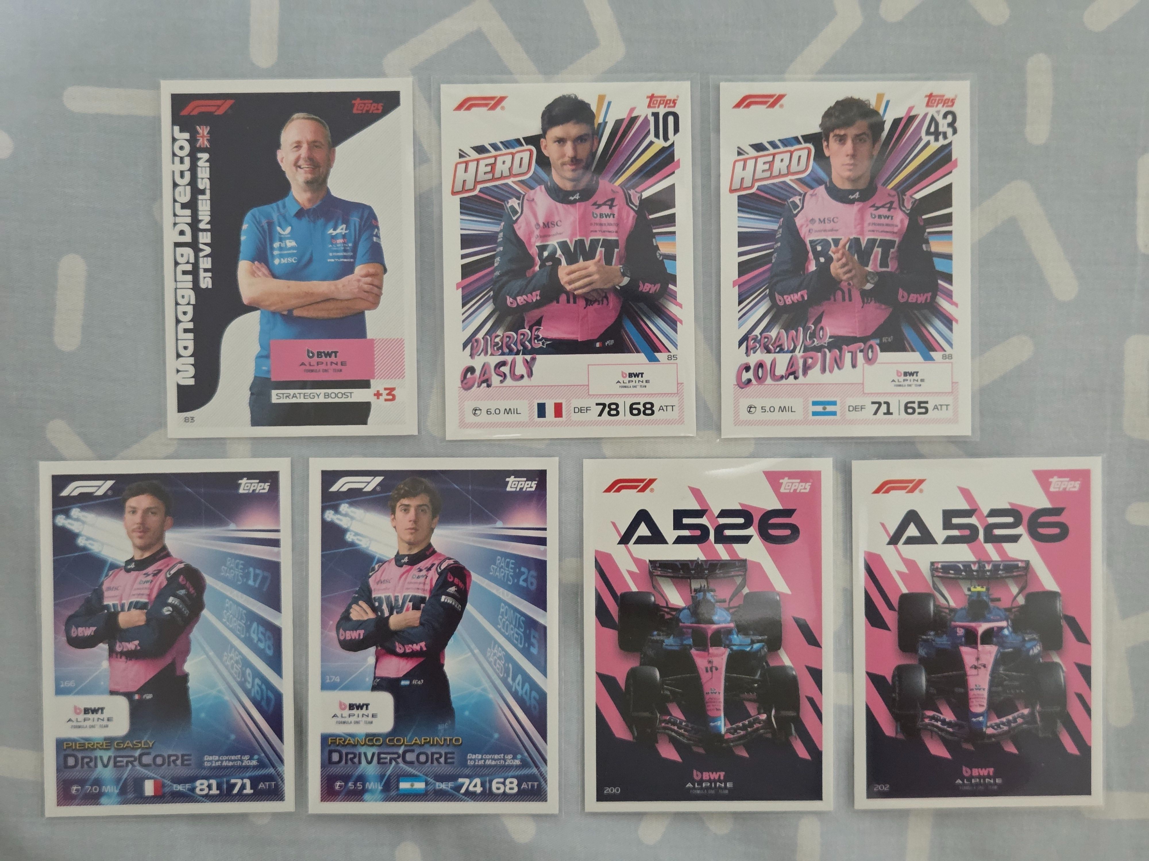Turbo Attax – Alpine – Pierre Gasly ＆ Franco Colapinto