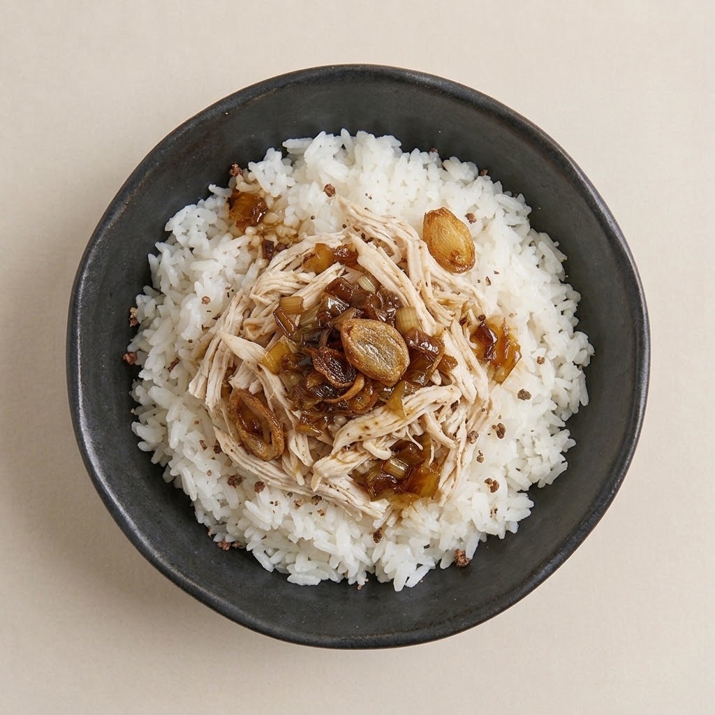 油蔥雞肉絲
