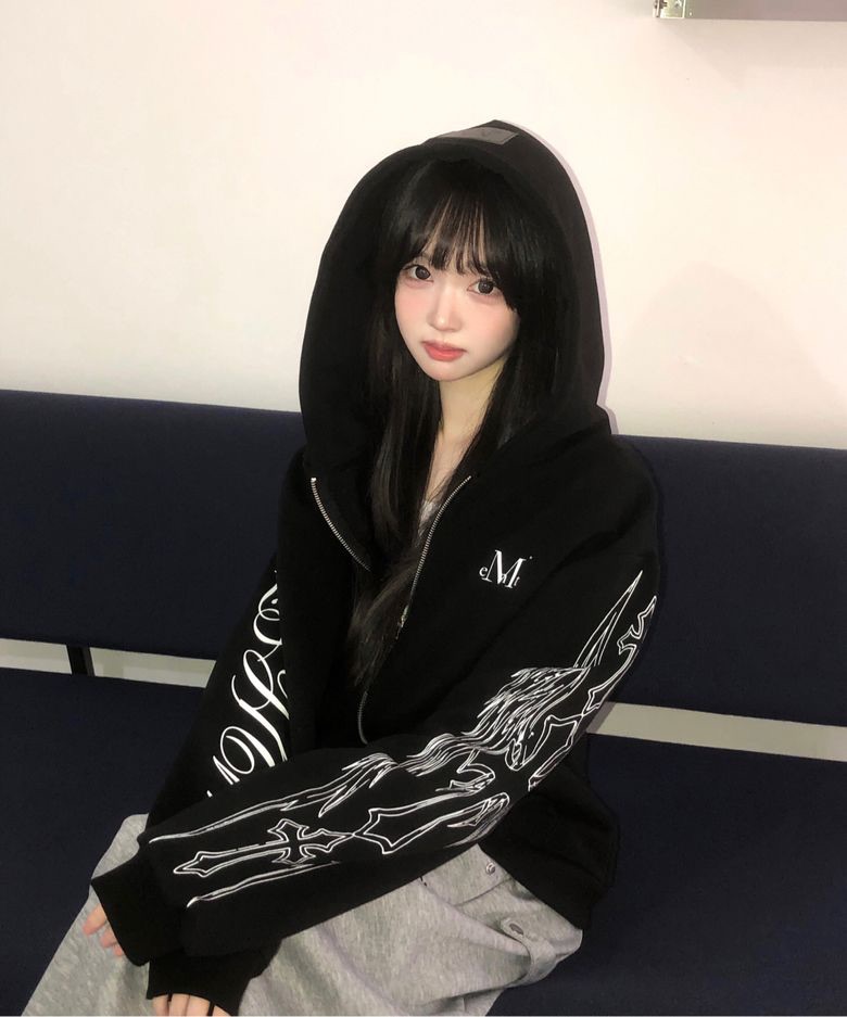 POZEN MIX LETTERING HOOD ZIP-UP UNISEX 포즌 믹스 레터링 후드집업 남녀공용