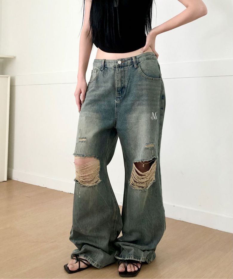 MOVA WASHING DAMAGE DENIM PANTS （3COLOR） 모바 워싱 데미지 데님 팬츠 （3컬