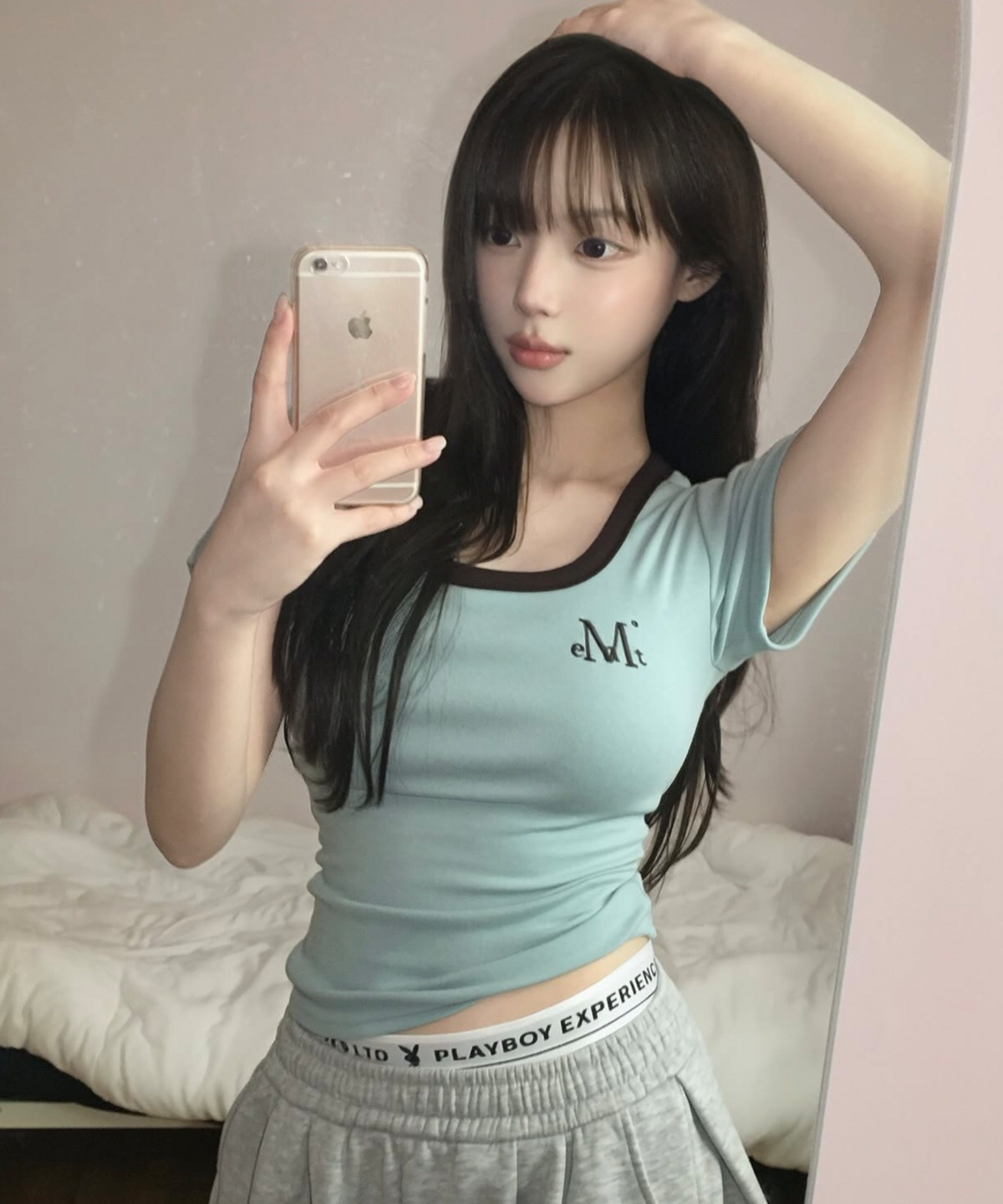 FERRING MIDI RINGER HALF T （7COLOR） 페링 미디 링거 배색 반팔 티 （7컬러）