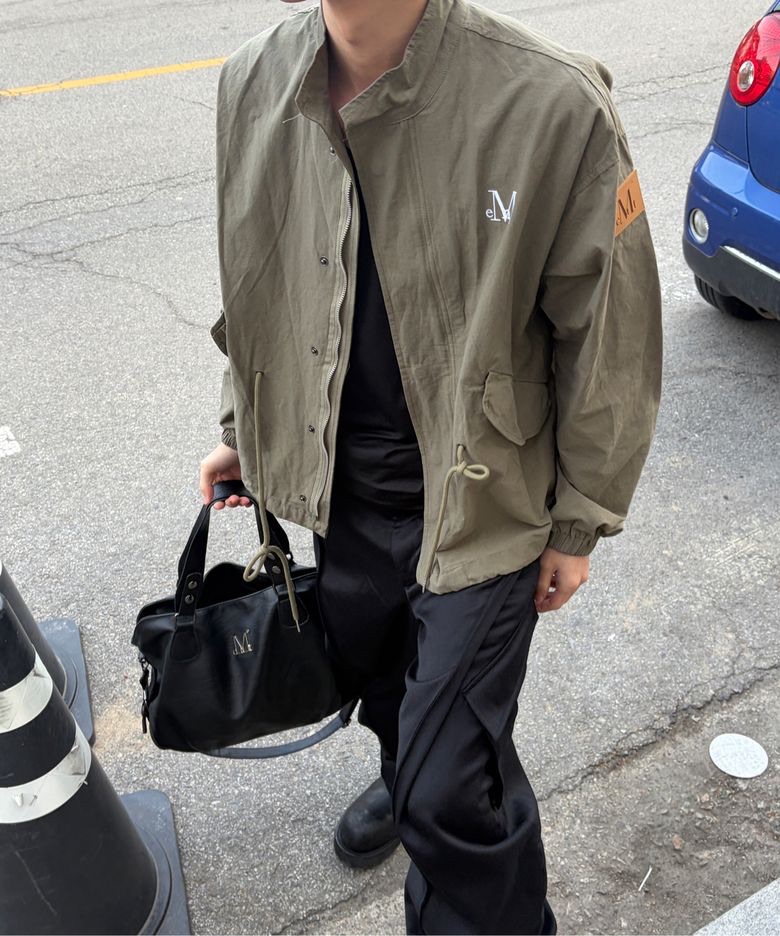 OEL SIDE LEATHER SHORT FIELD JACKET （2COLOR） 오엘 사이드 레더 숏 필드
