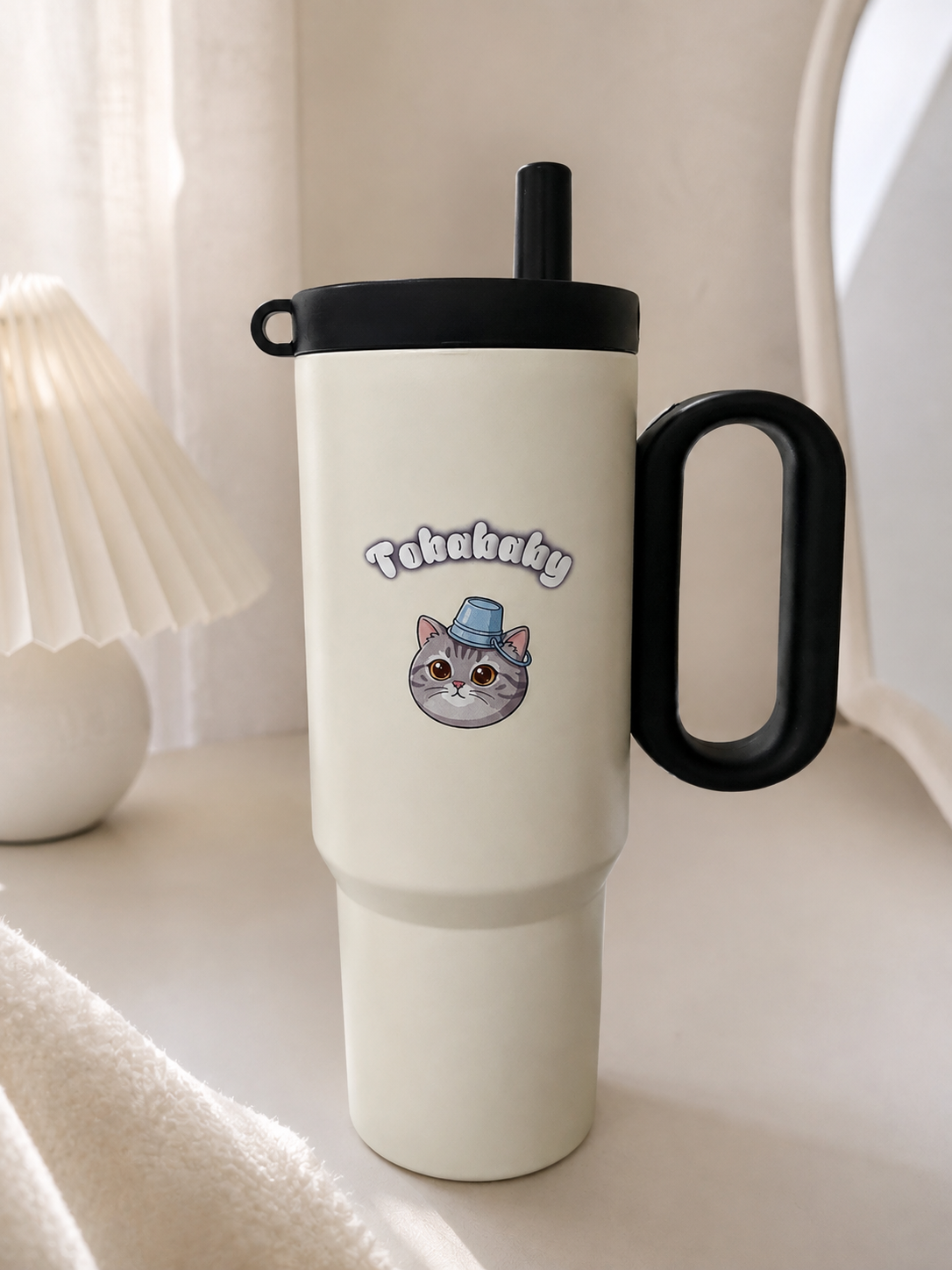 【預購限定🐱】萌萌吃吃5周年周邊｜拖寶750ml冰壩杯 ♡ 附帶吸管冷熱兩用保溫杯 預購至9/18
