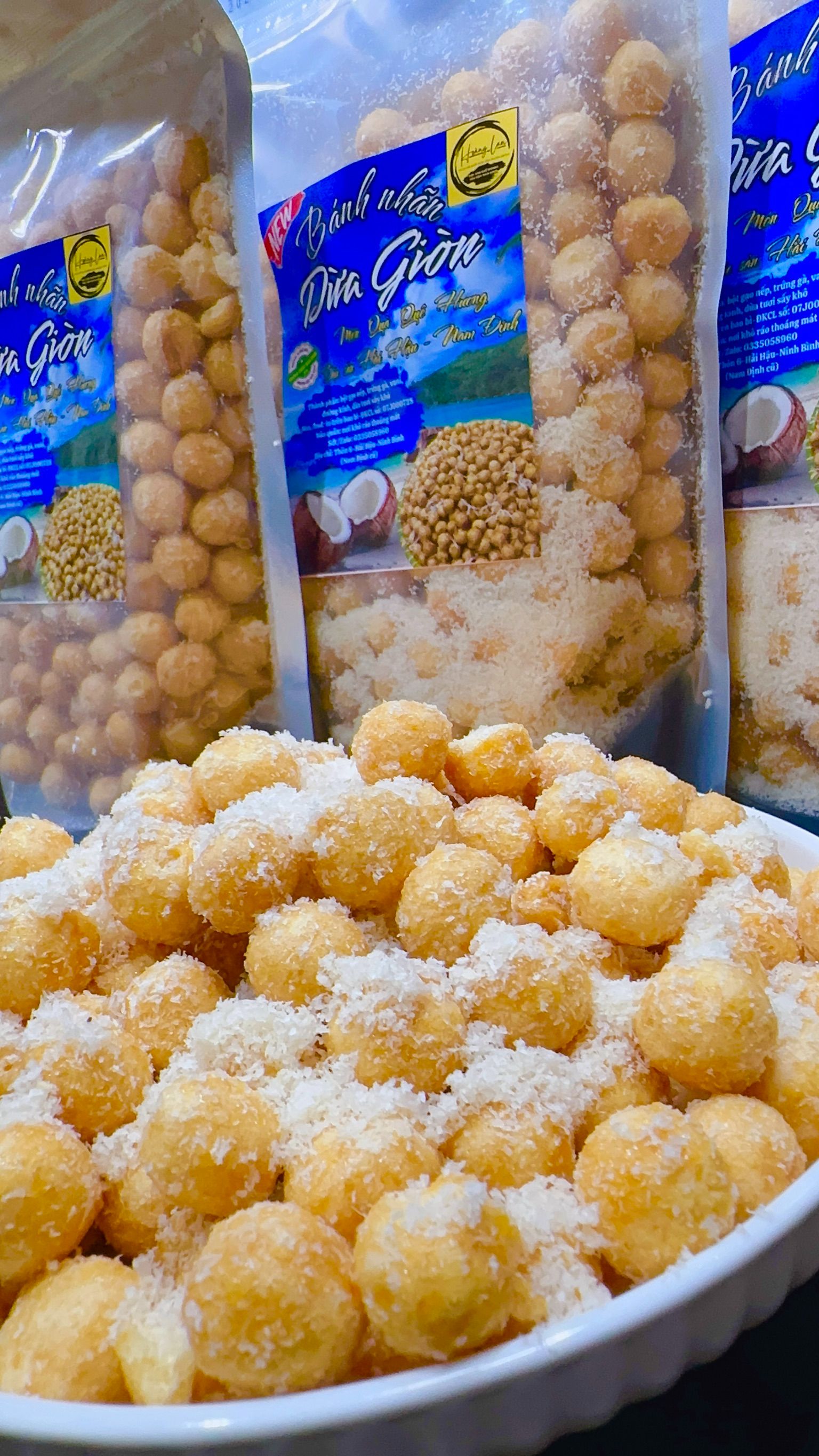 椰子雞蛋球 bánh nhãn vị dừa