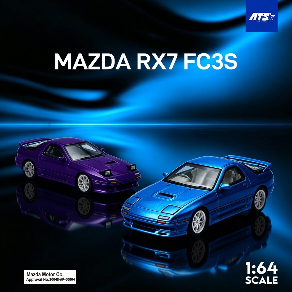 9/10 ATS 1:64 Mazda RX-7 FC3S 藍紫