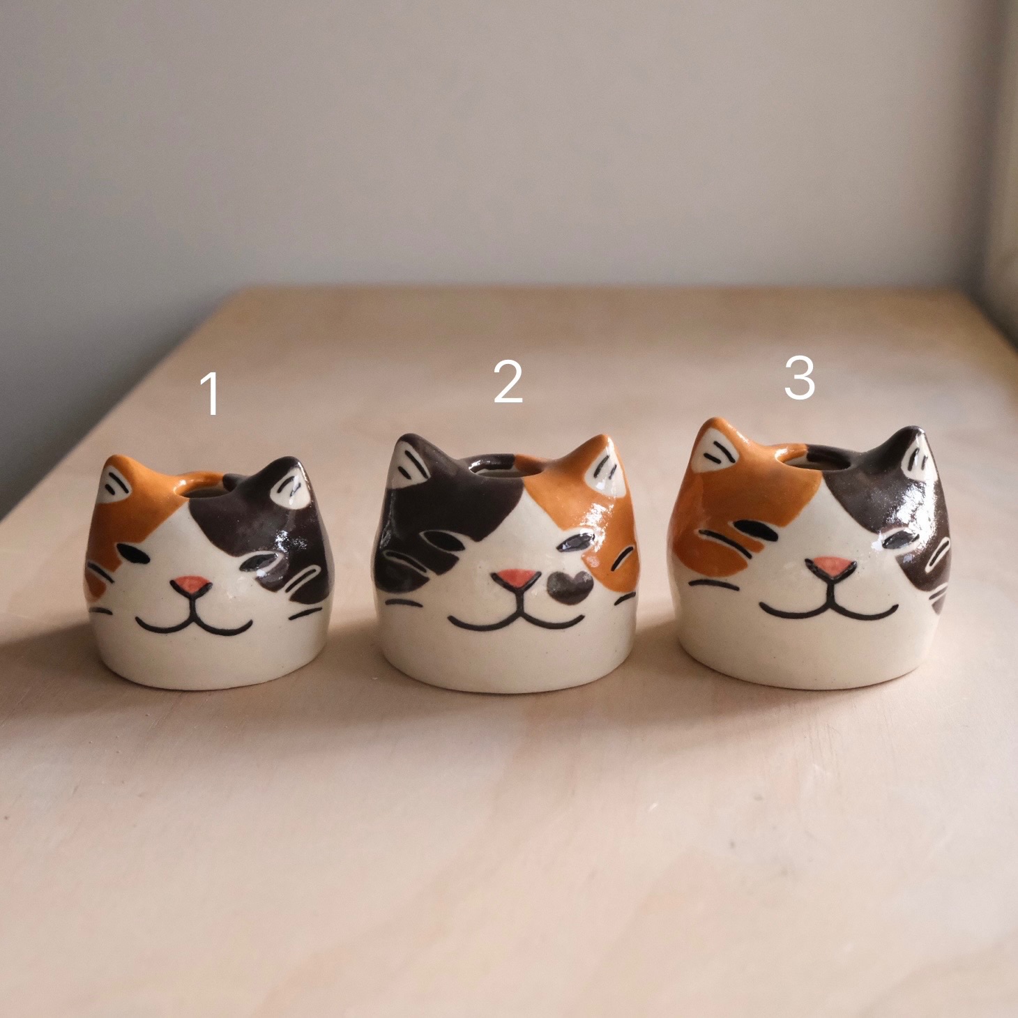 Yycat 迷你貓花器 三花 123