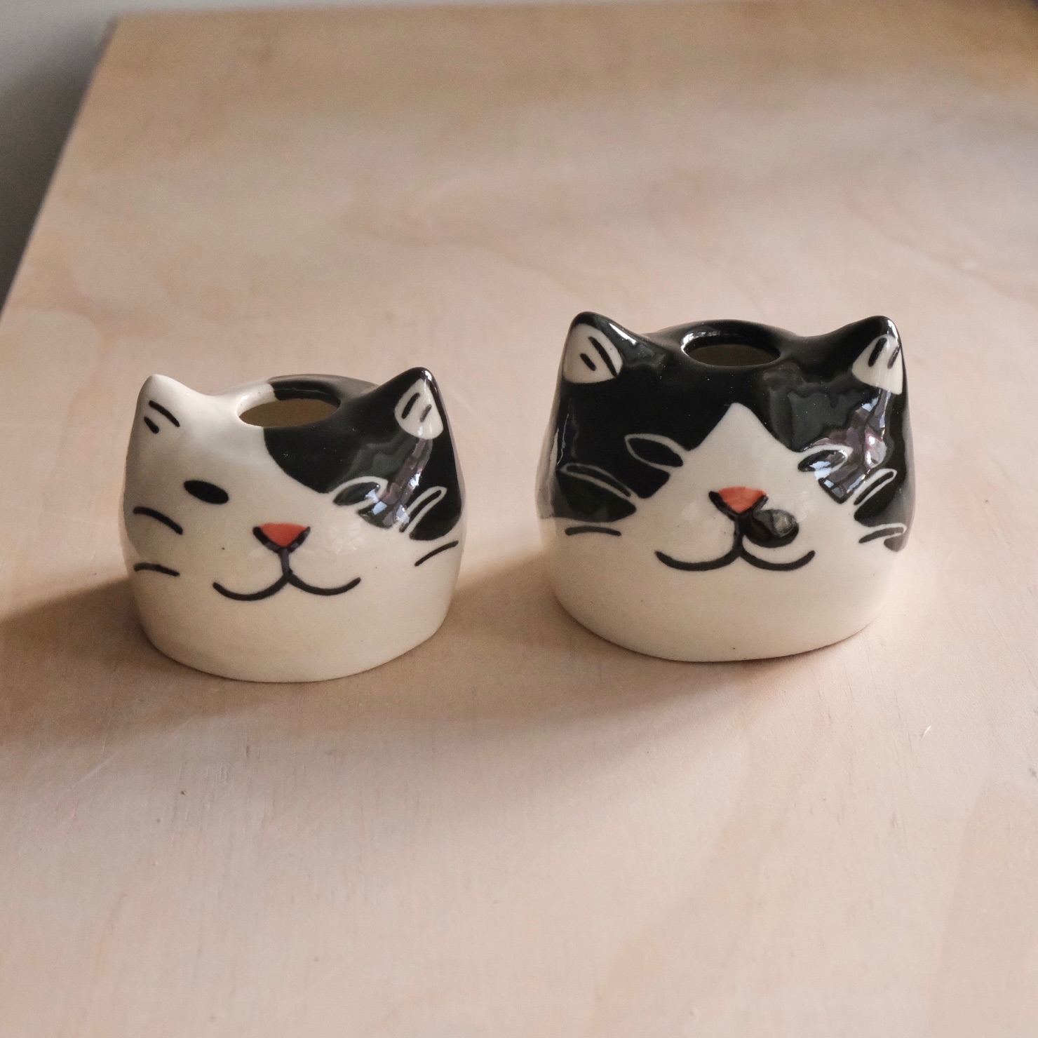 Yycat 迷你貓花器 黑白貓1、2